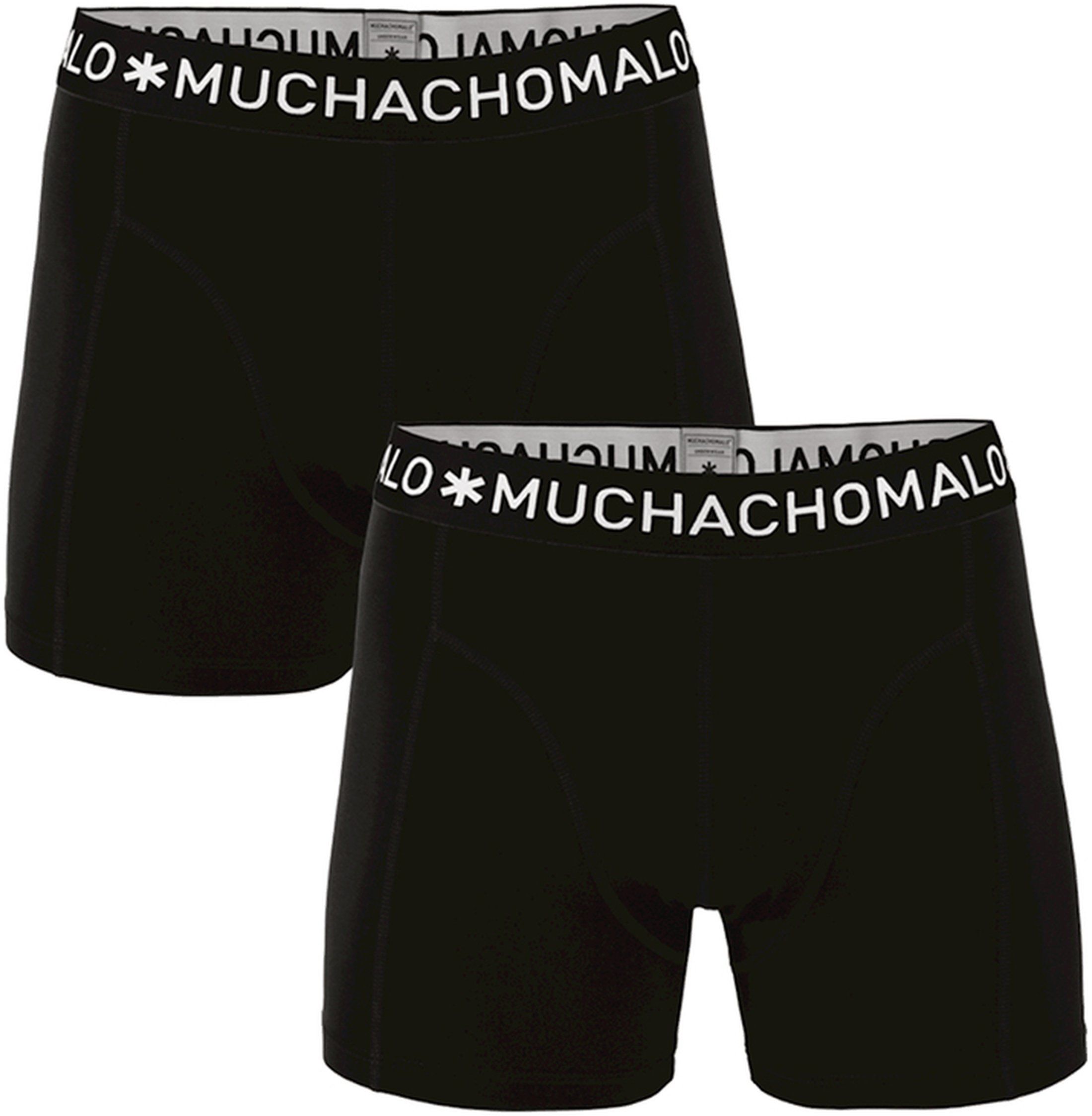 Muchachomalo Boxer Shorts 2-Pack Solid Black size L