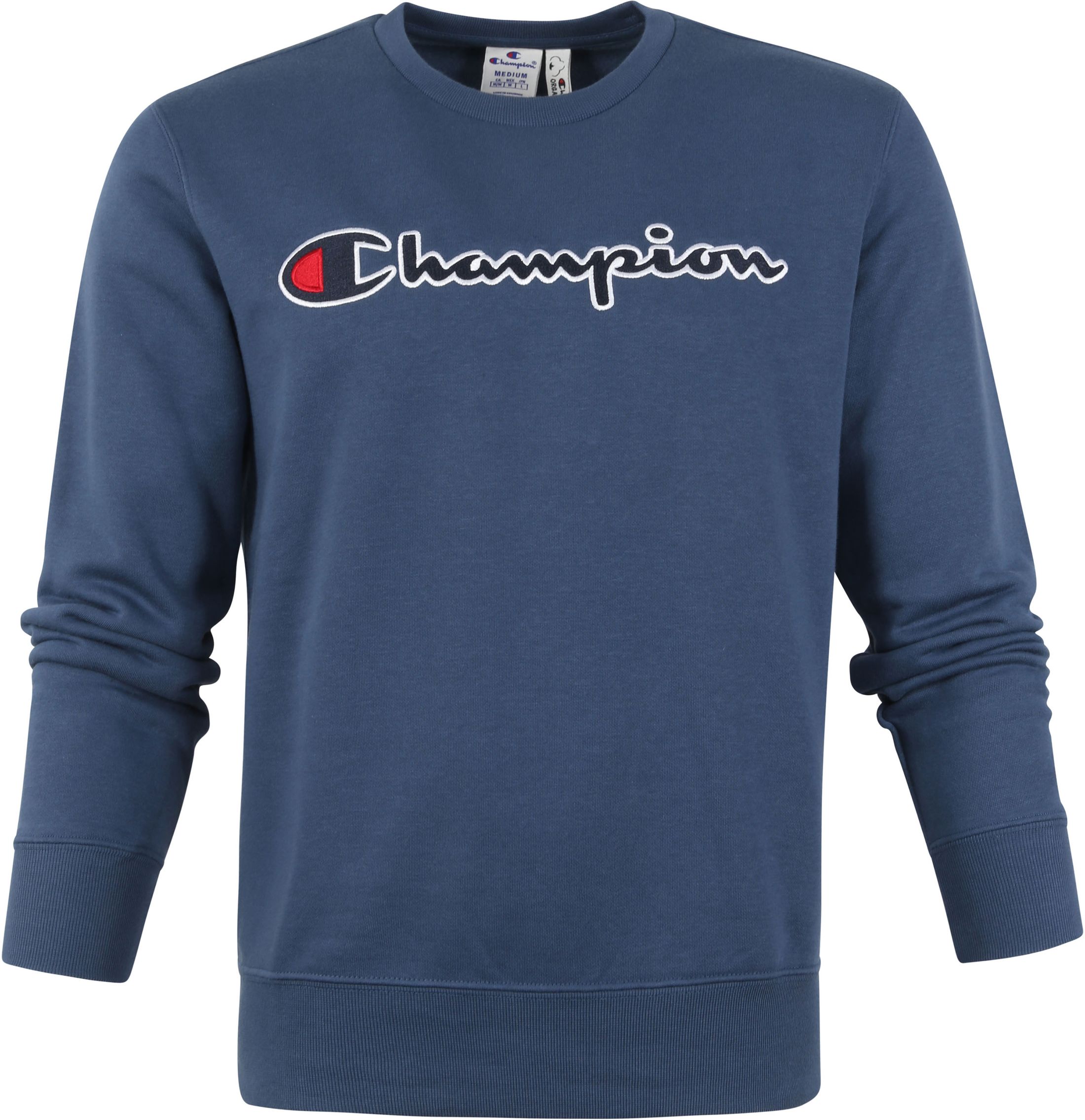 Champion Sweater Script Logo Blue size M