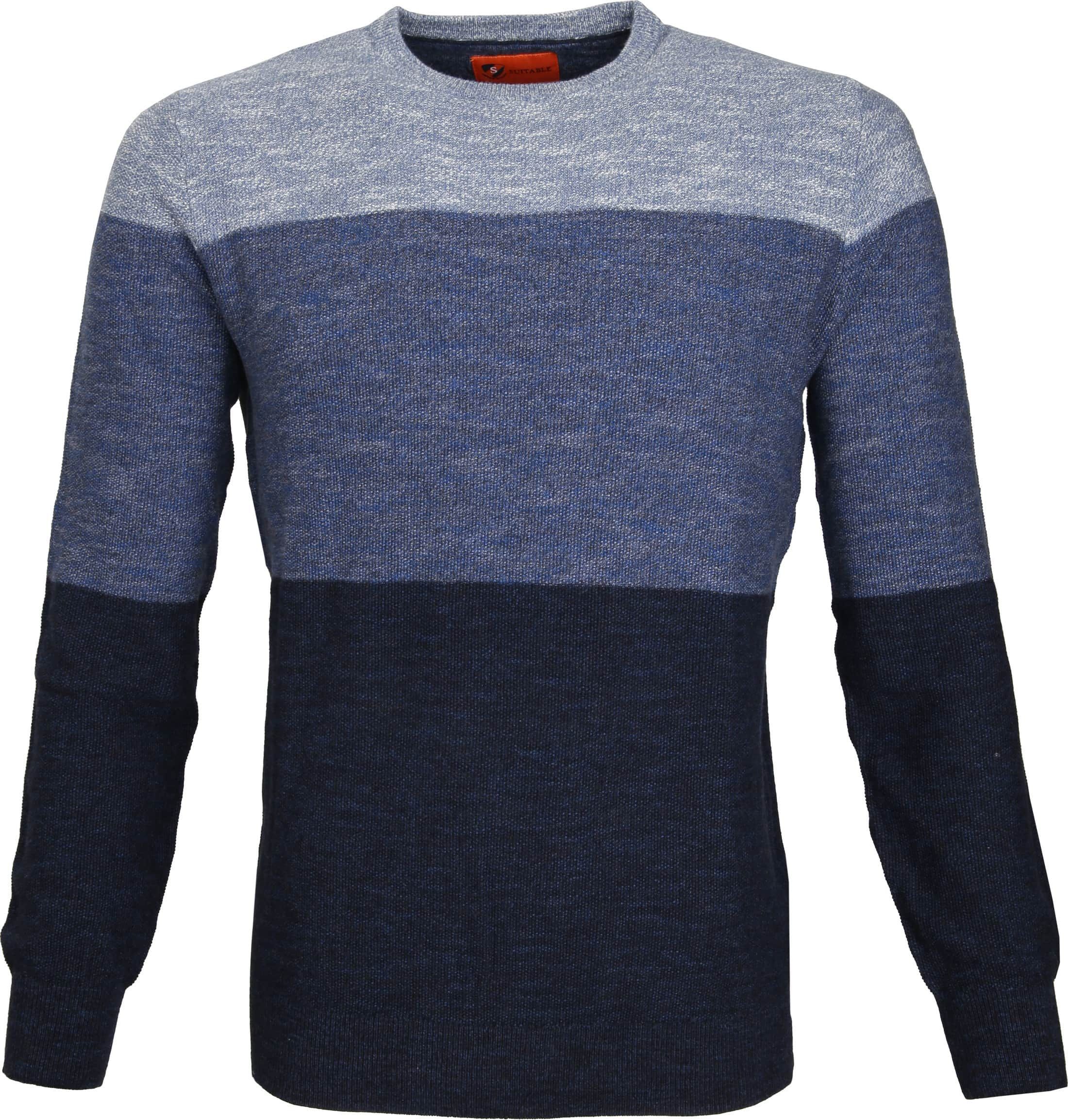 Suitable Pullover Colour Blocks Blue Multicolour size XL