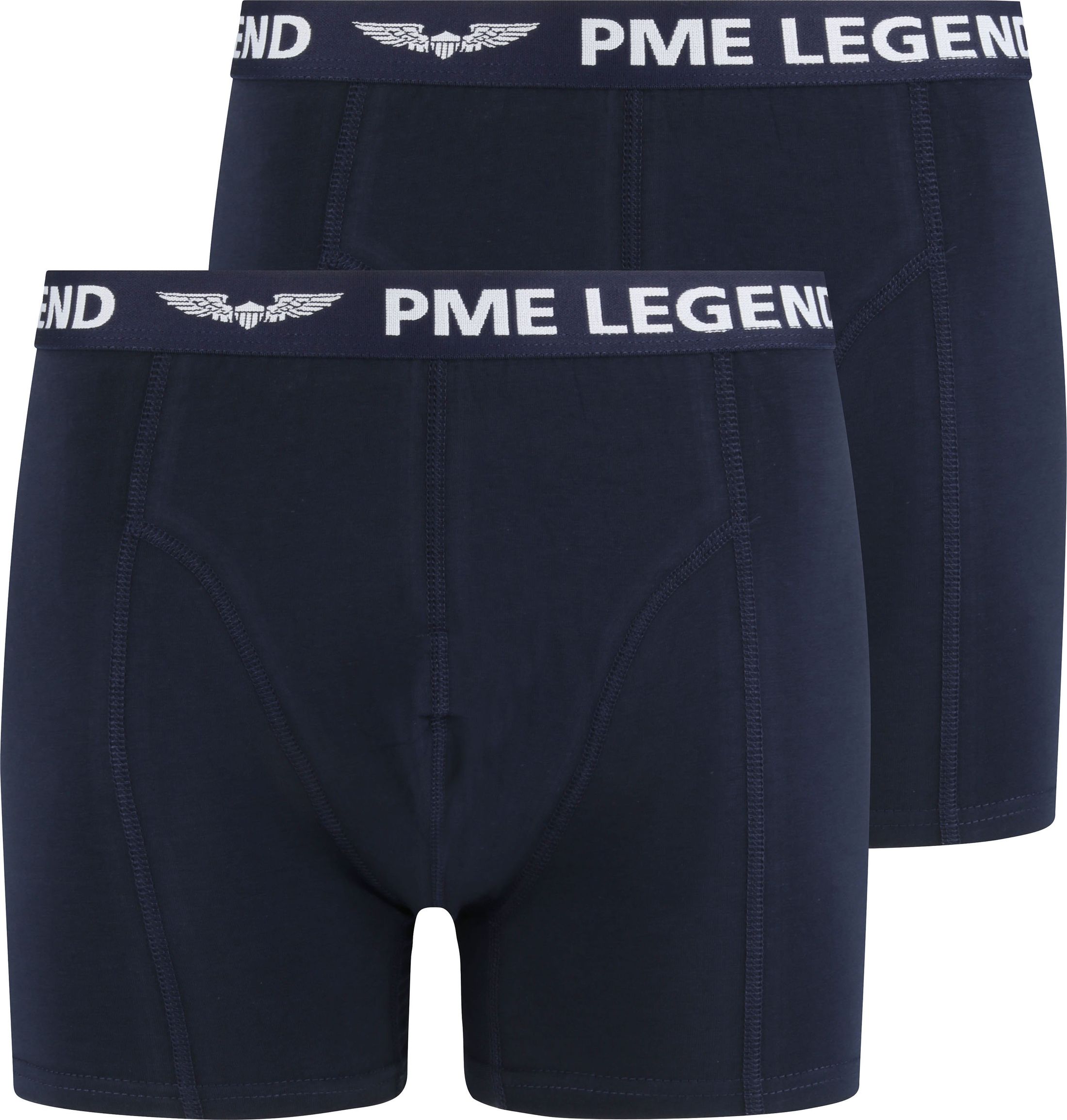 PME Legend Boxer-shorts Lot de 2 Foncé Uni Bleu Bleu foncé taille XL