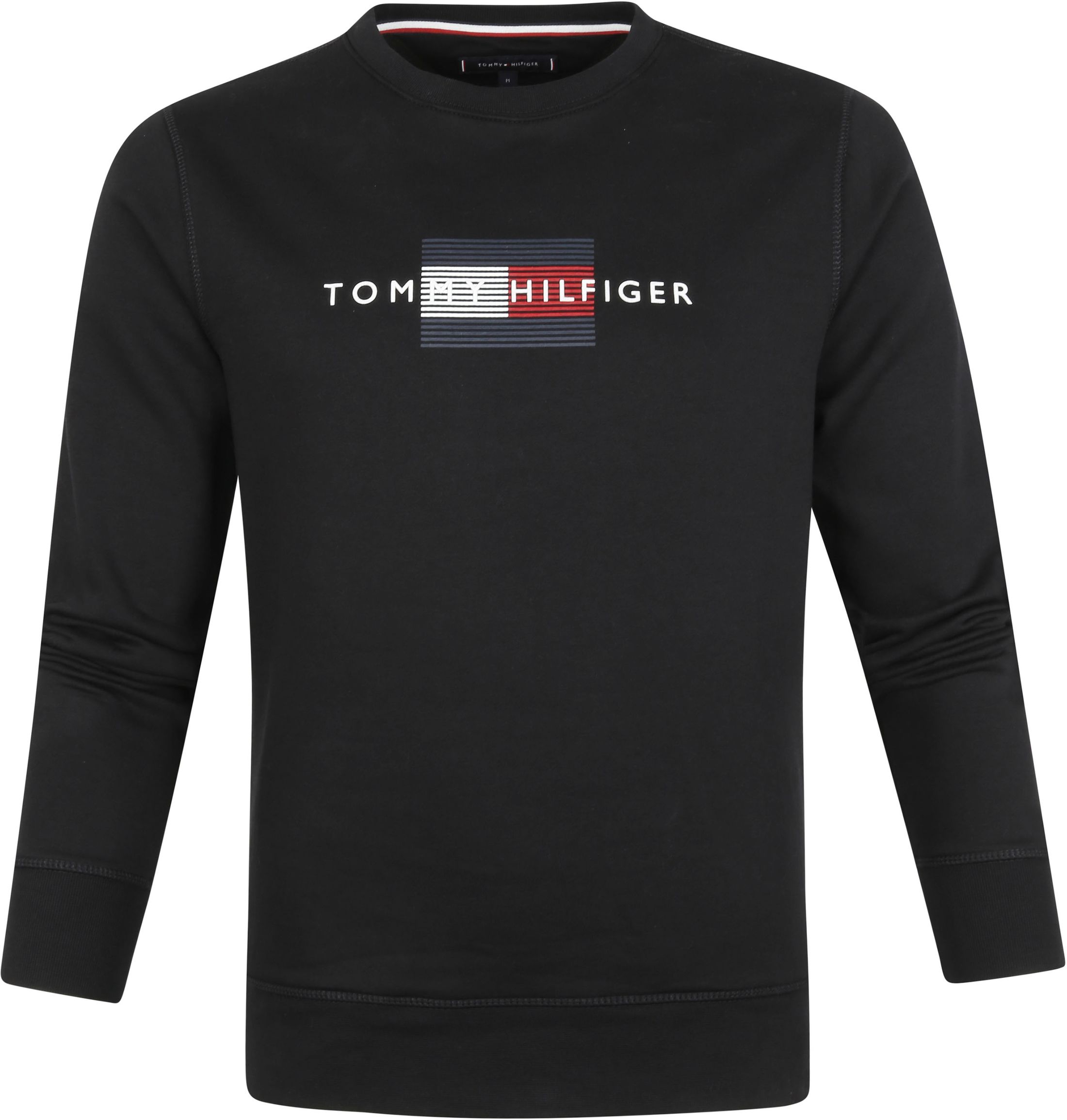 Tommy Hilfiger Sweater Lines Logo Black size S