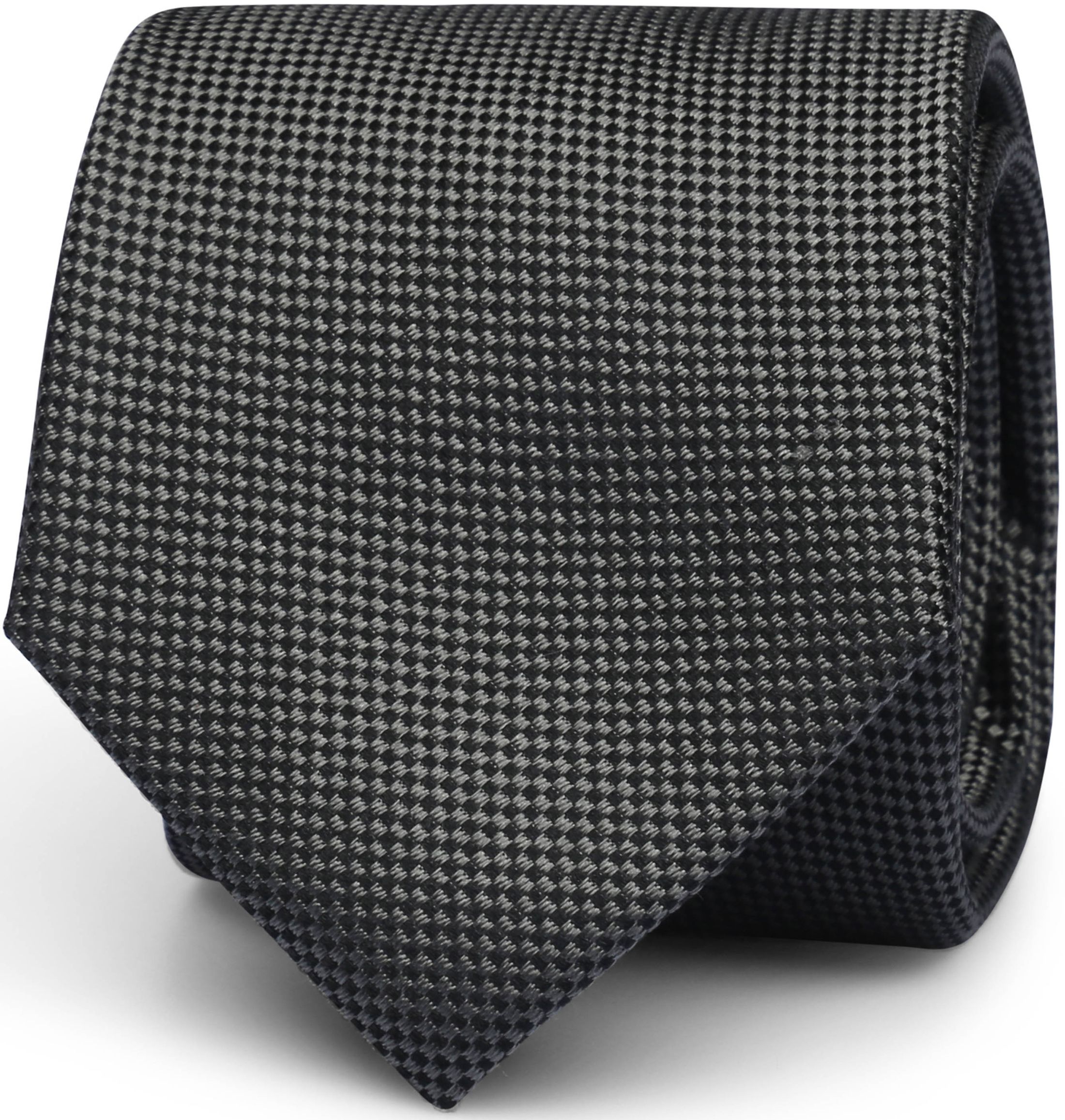 Suitable Silk Tie Anthracite Dark Grey Grey