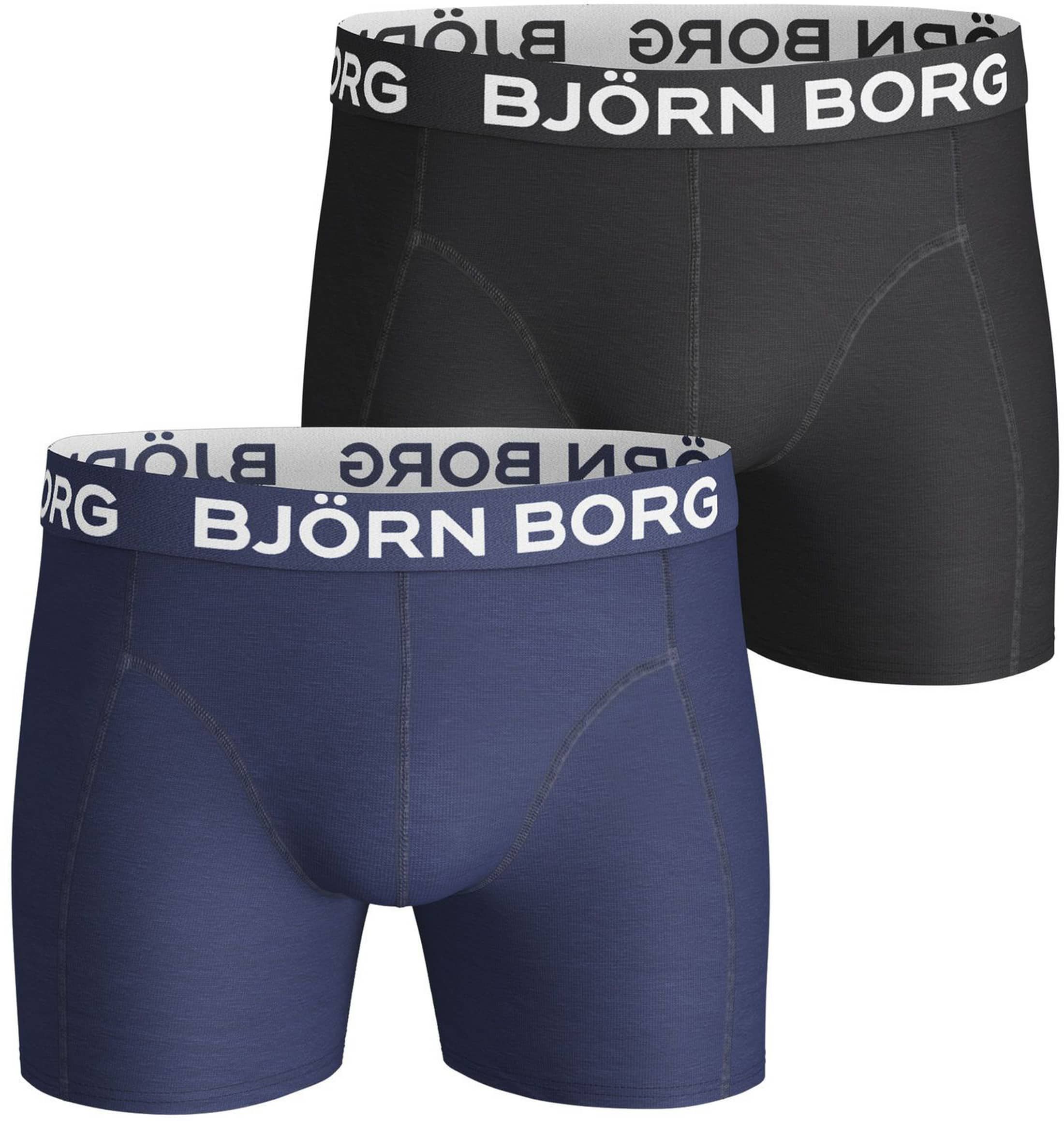 Bjorn Borg 2-Pack Boxer Shorts Depths Black Dark Blue Blue size L