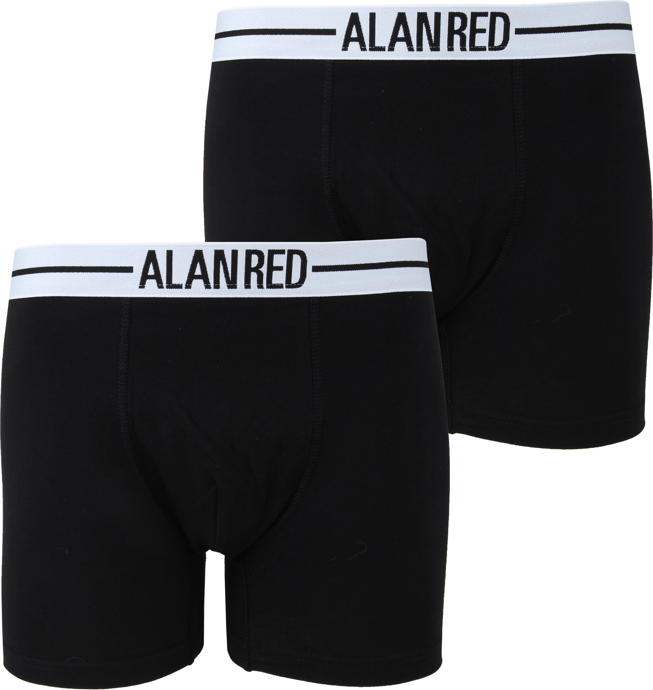Alan Red Boxer Shorts 2-Pack Black size S