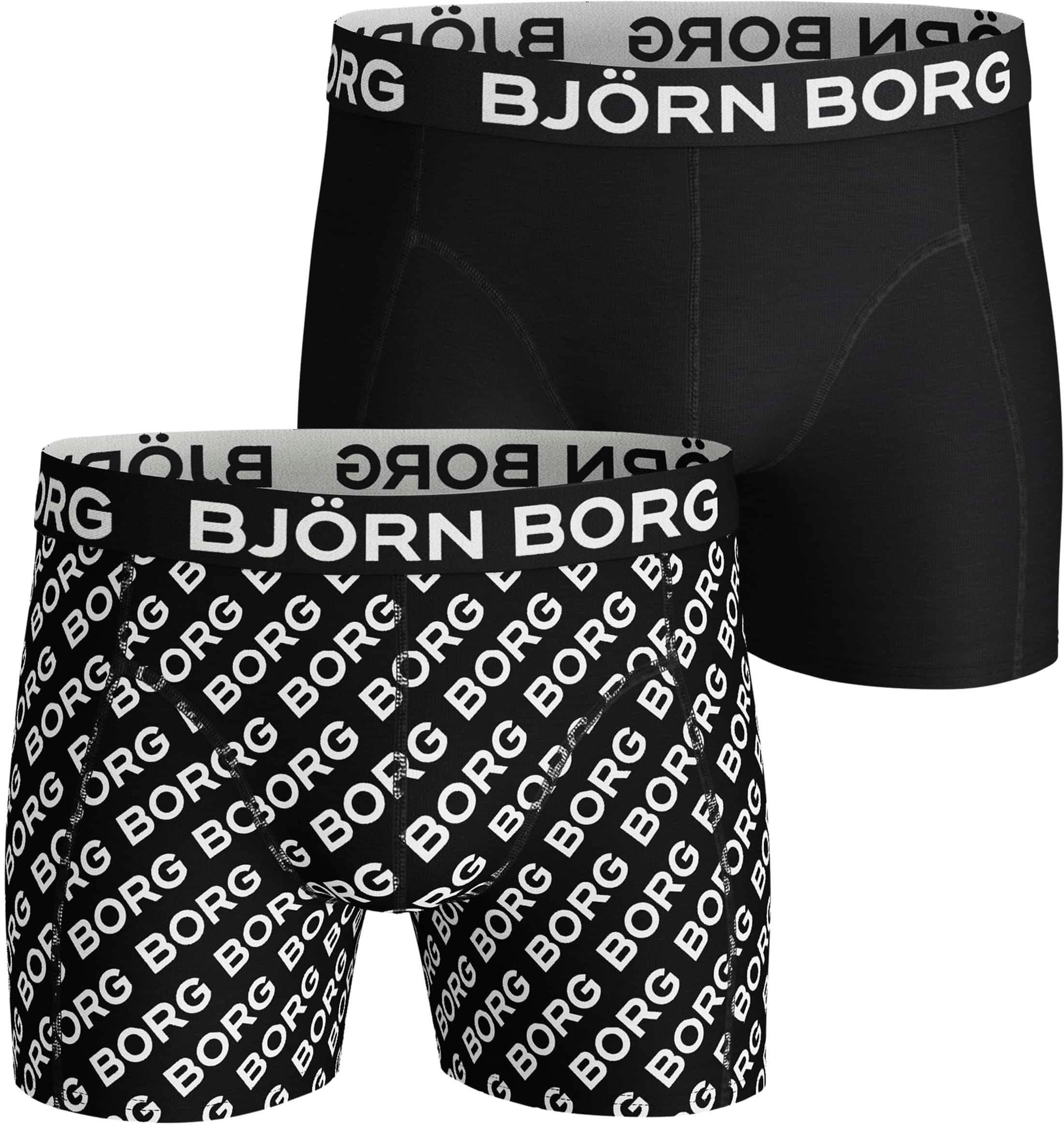 Bjorn Borg Boxer Shorts 2-Pack BB Logo Black size S