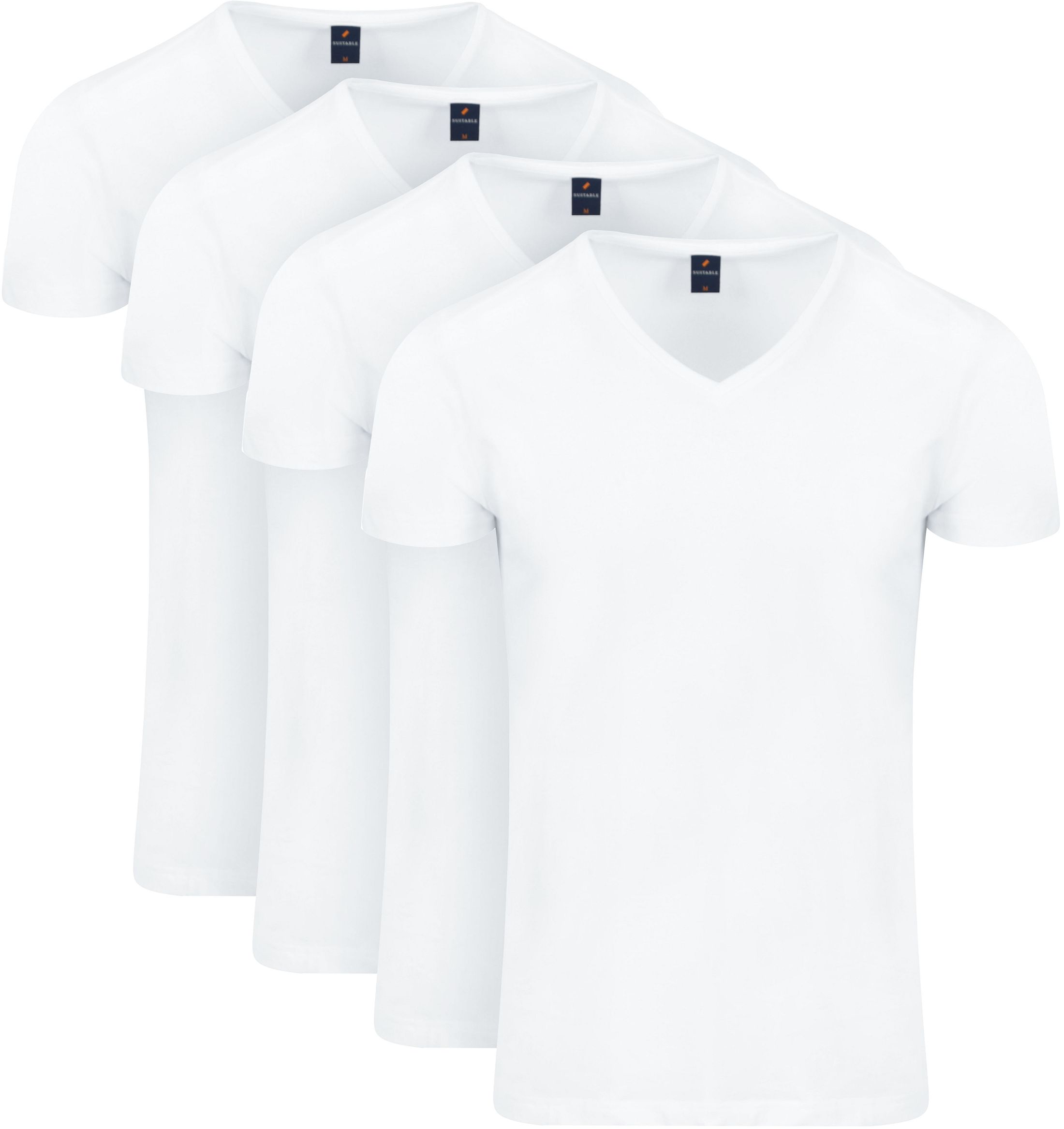 Suitable Vitasu T-Shirt V-Neck White 4-Pack order online | Suitable