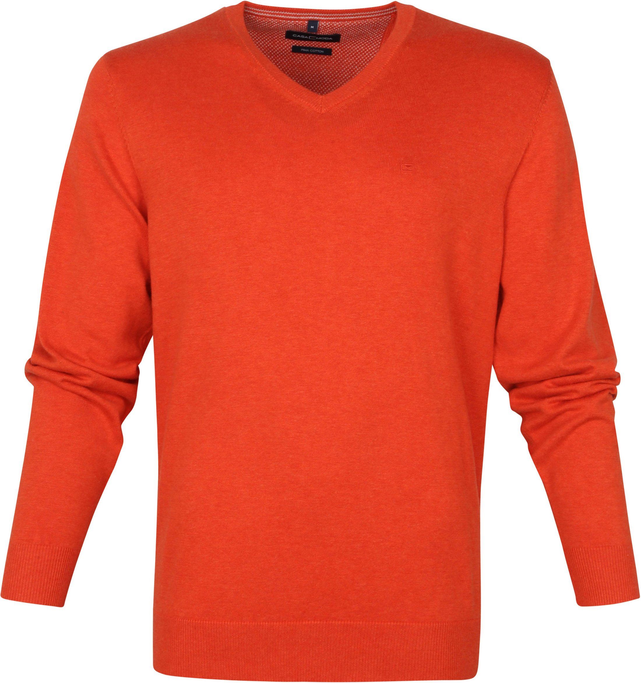 Casa Moda Pullover V Orange size 3XL