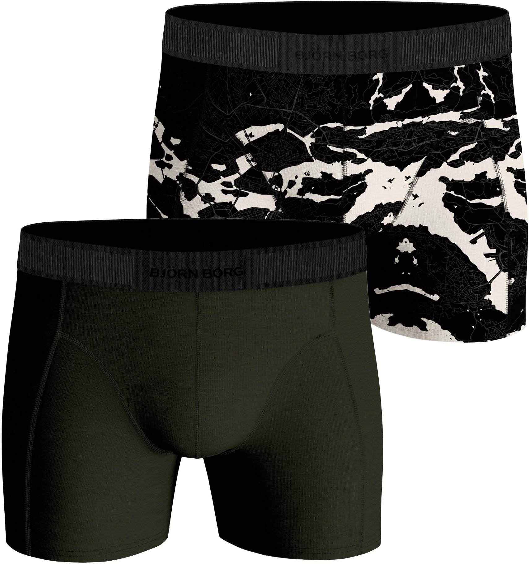 Bjorn Borg Boxer Shorts 2-Pack Core Multicolour Black Dark Green size XL