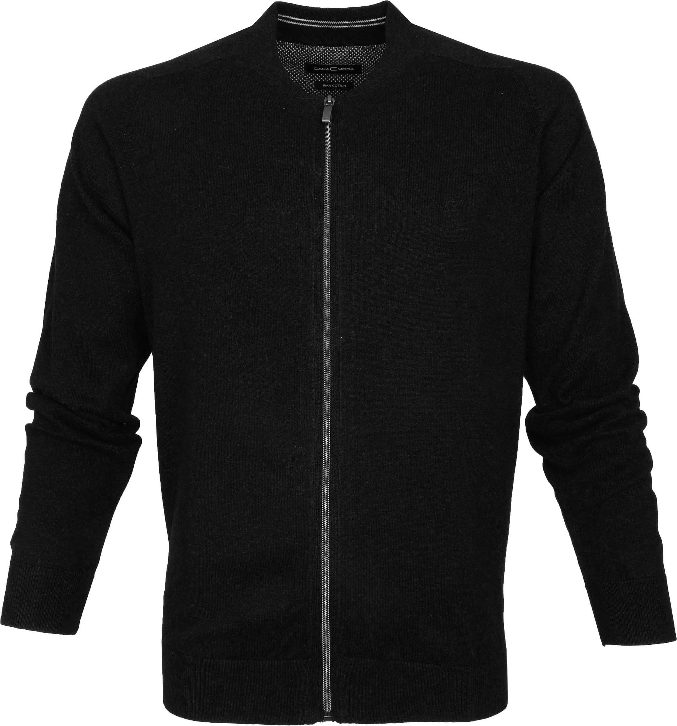 Casa Moda Pullover Zip Black size 3XL