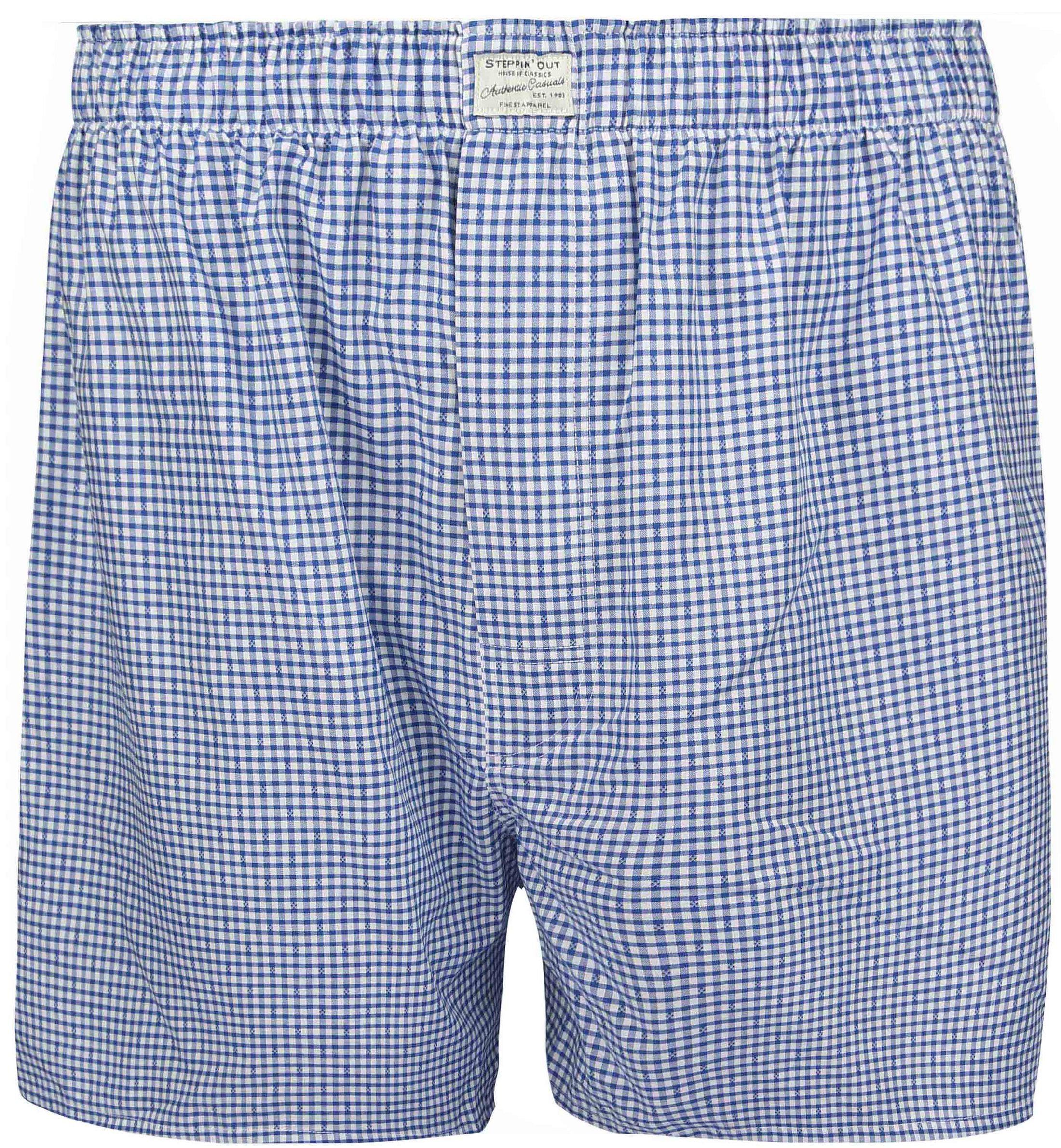 Steppin' Out Boxershort Dobby Checkered Blue SM1601.0017-2000 order online | Suitable