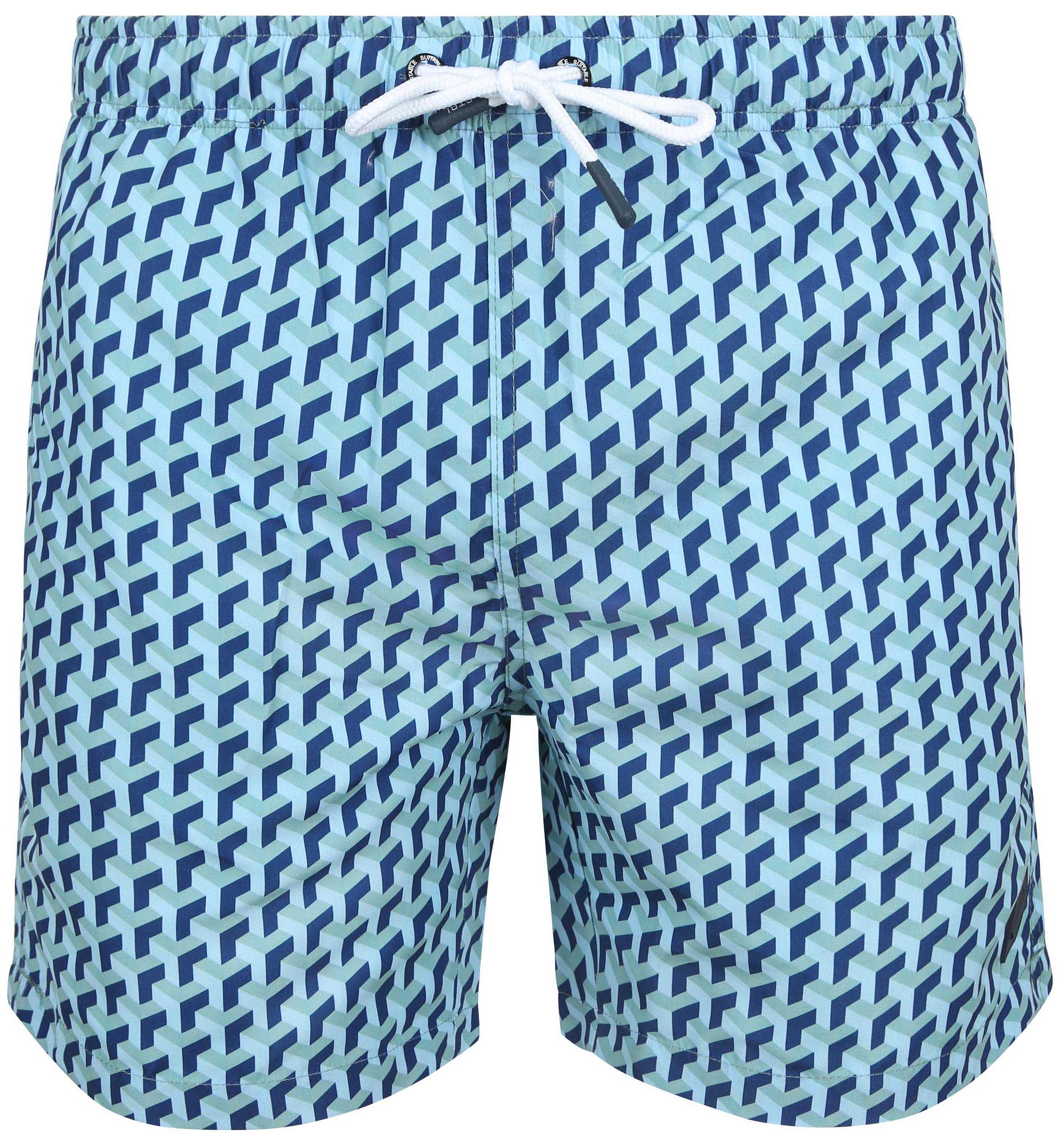 Suitable Swimshort Print Blue SW-SQ-25-16 BROWN order online | Suitable