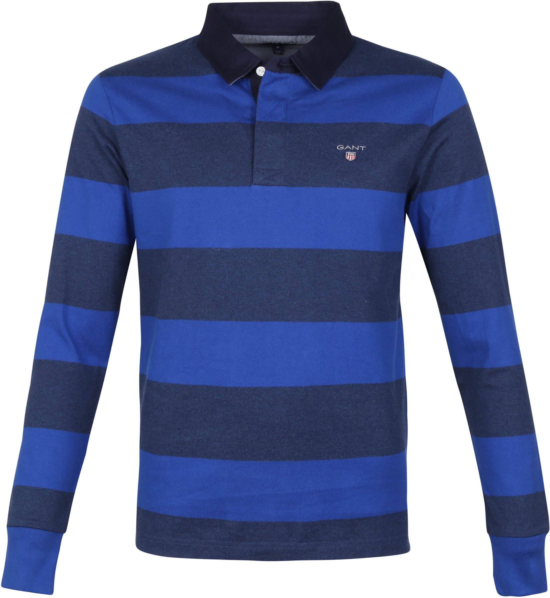 Gant Polo Polo Shirt Rugger Stripes Cobalt Dark Blue Blue size M