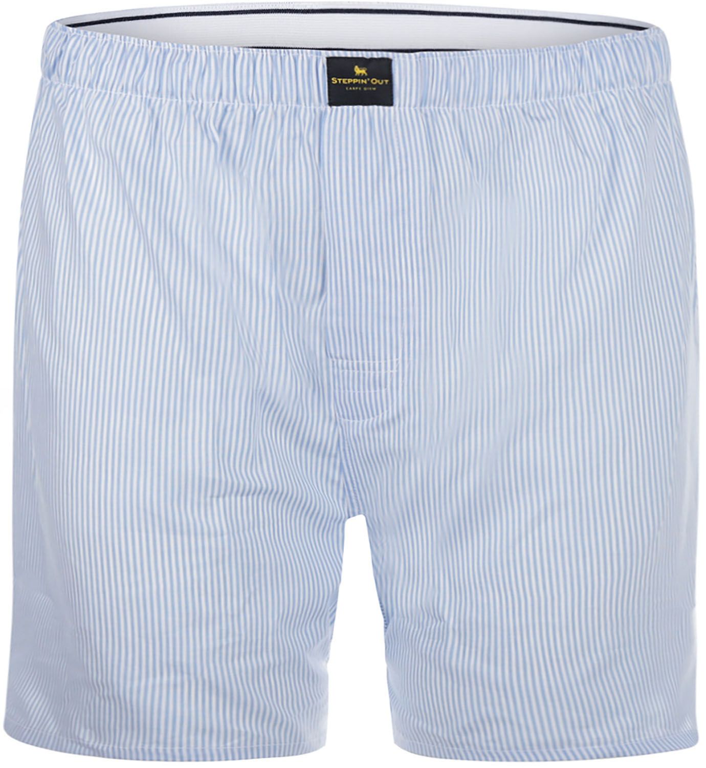 Steppin' Out Boxershort Poplin Striped Light Blue SM232.1601.03-8001 order online | Suitable