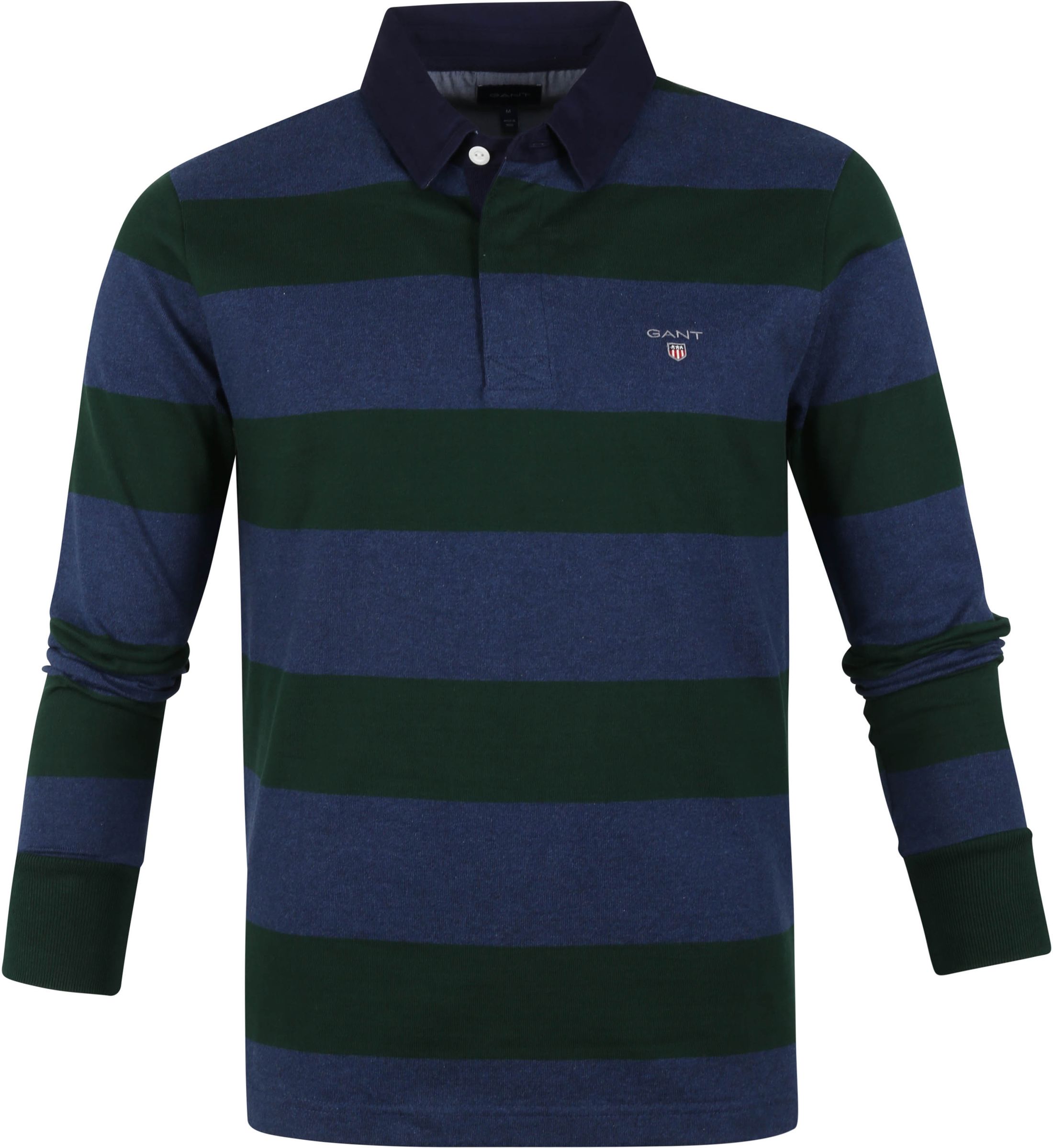 Gant Polo Polo Shirt Rugger Stripes Dark Green Dark Green size M