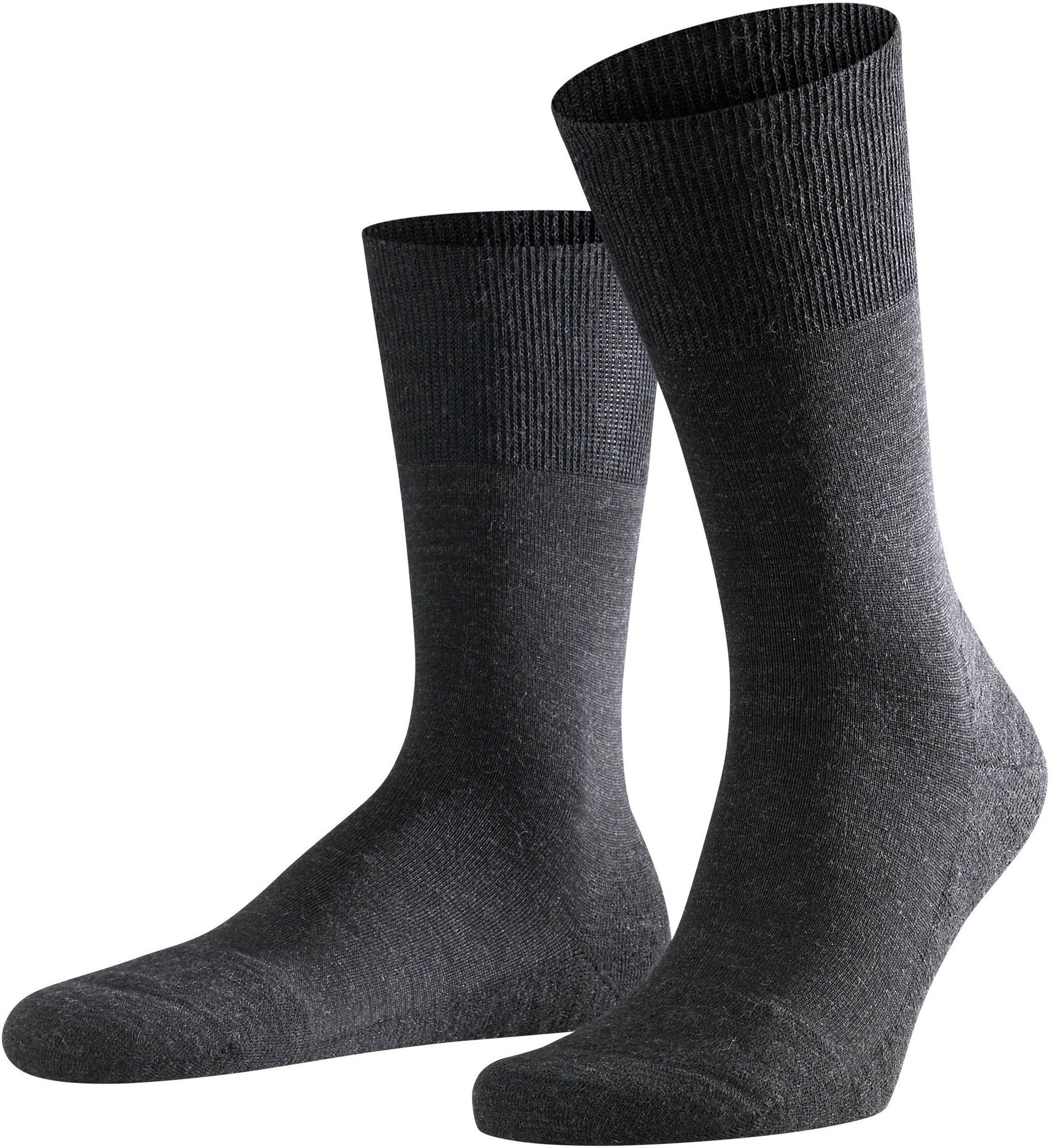 Falke Airport PLUS Socks Asphalt 3080 Dark Grey Grey size 39-40