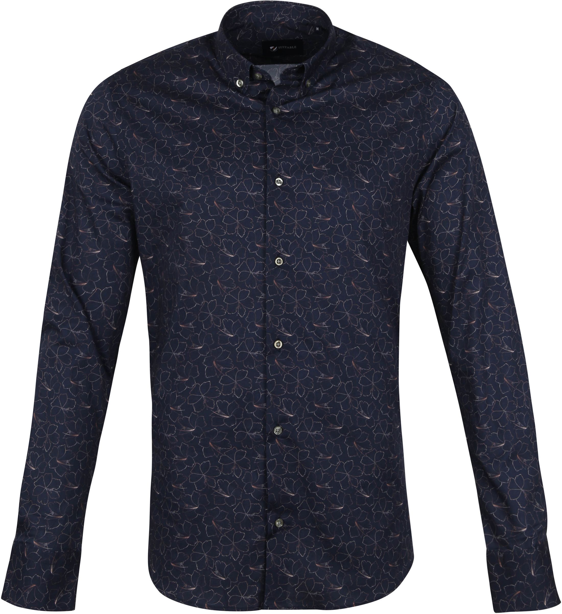 Suitable Overhemd BD Bloemen Donkerblauw SC-03 Navy flowers kopen | Suitable