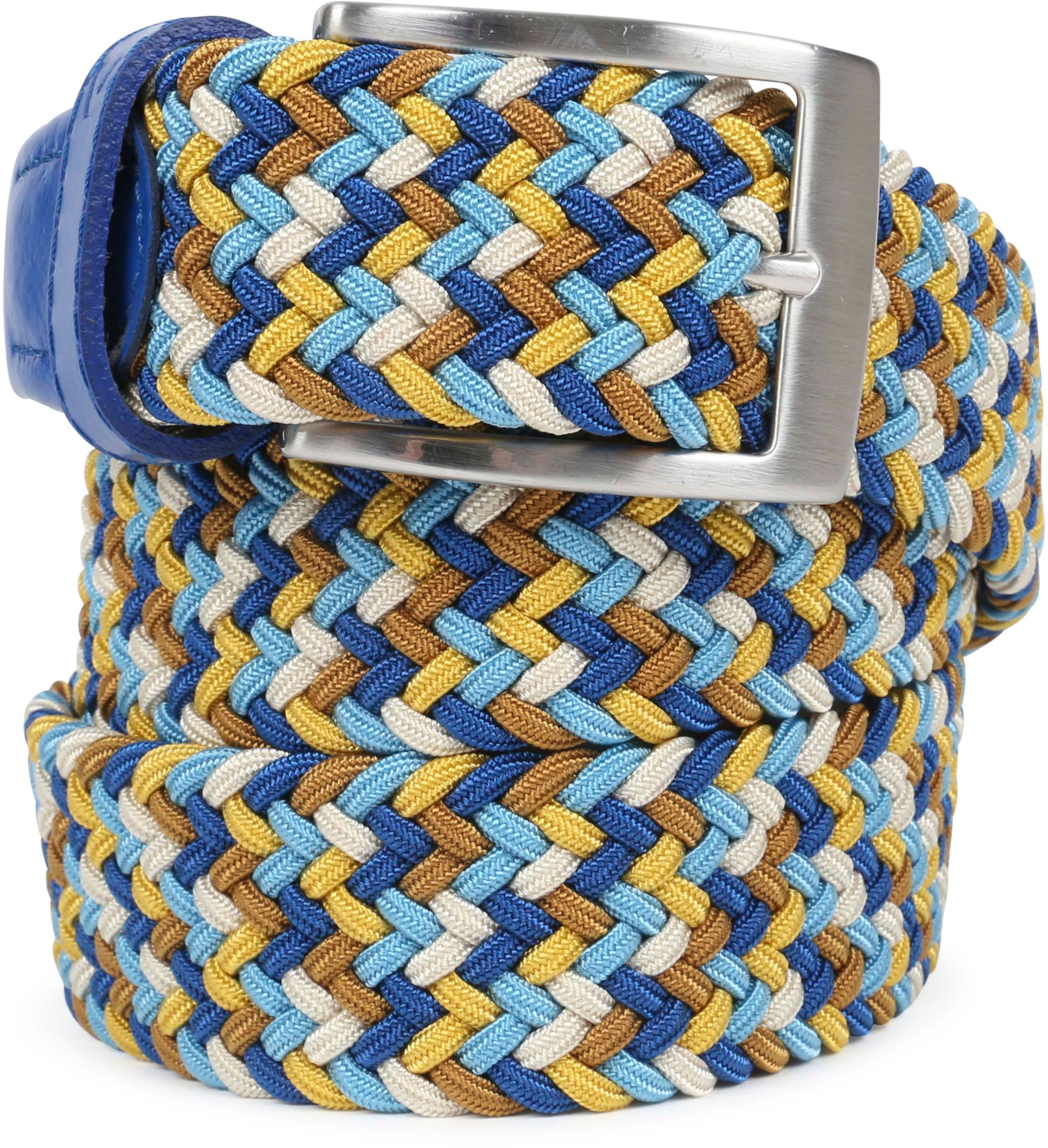 Alberto Braided Belt Multicolour Blue size 37.4