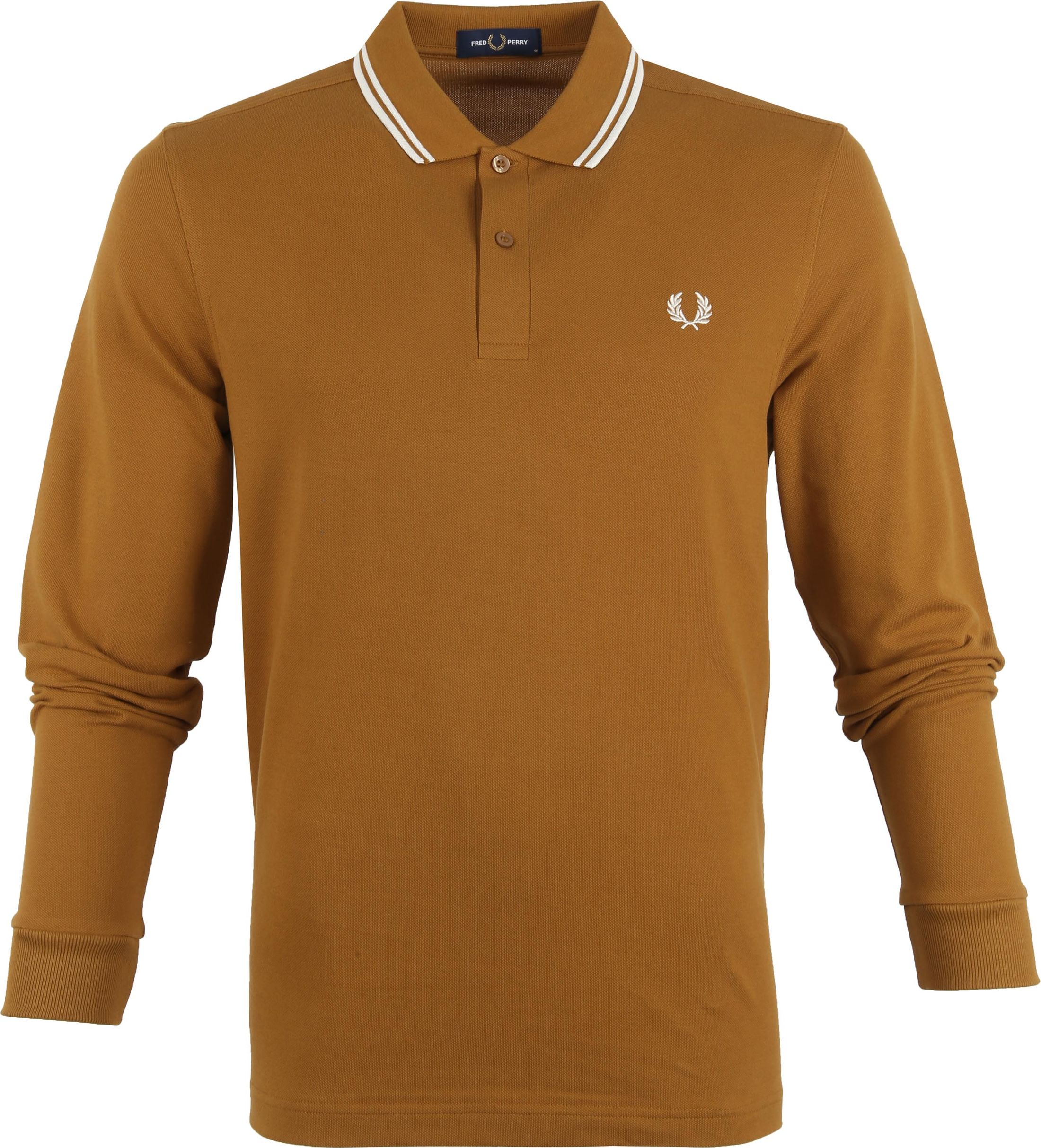 Fred Perry Longsleeve Polo M3636 Caramel Brown size M