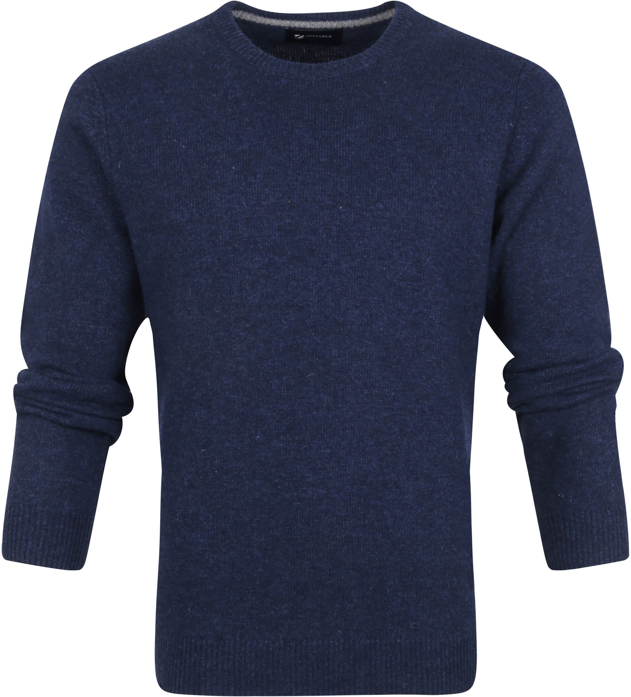 Suitable Lambswool Pullover O-Neck Navy Dark Blue Blue size 3XL