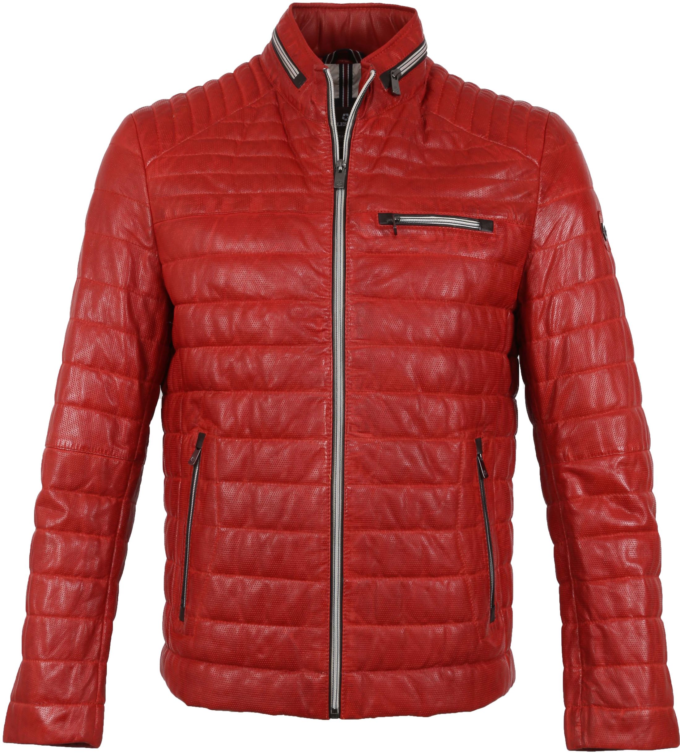 Milestone Terenzio Leather Jacket Red size 44-R
