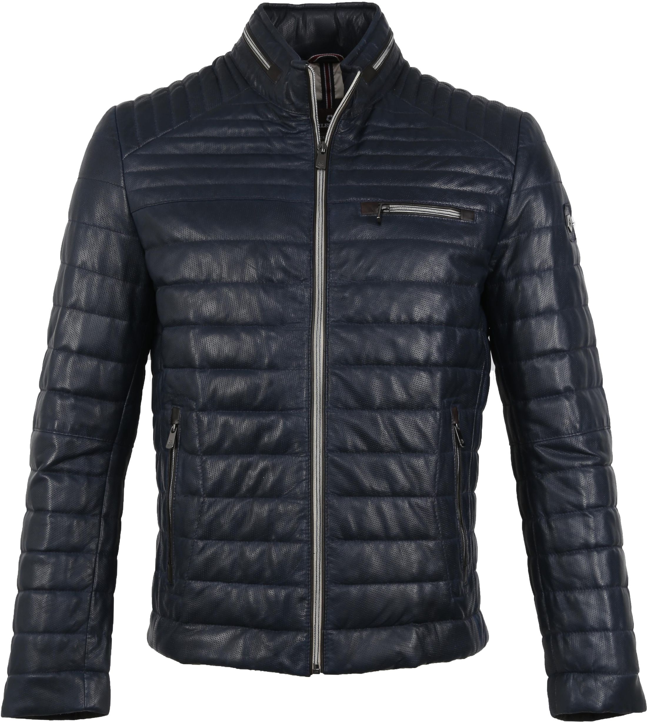 Milestone Terenzio Leather Jacket Royal Dark Blue size 40-R