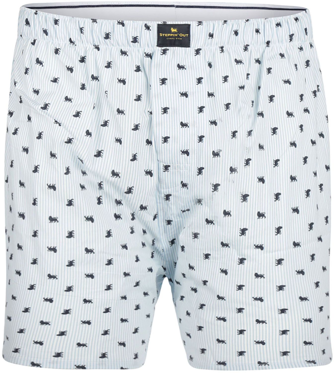 Steppin' Out Boxershort Poplin Print Light Blue SM232.1601.07-2001 order online | Suitable
