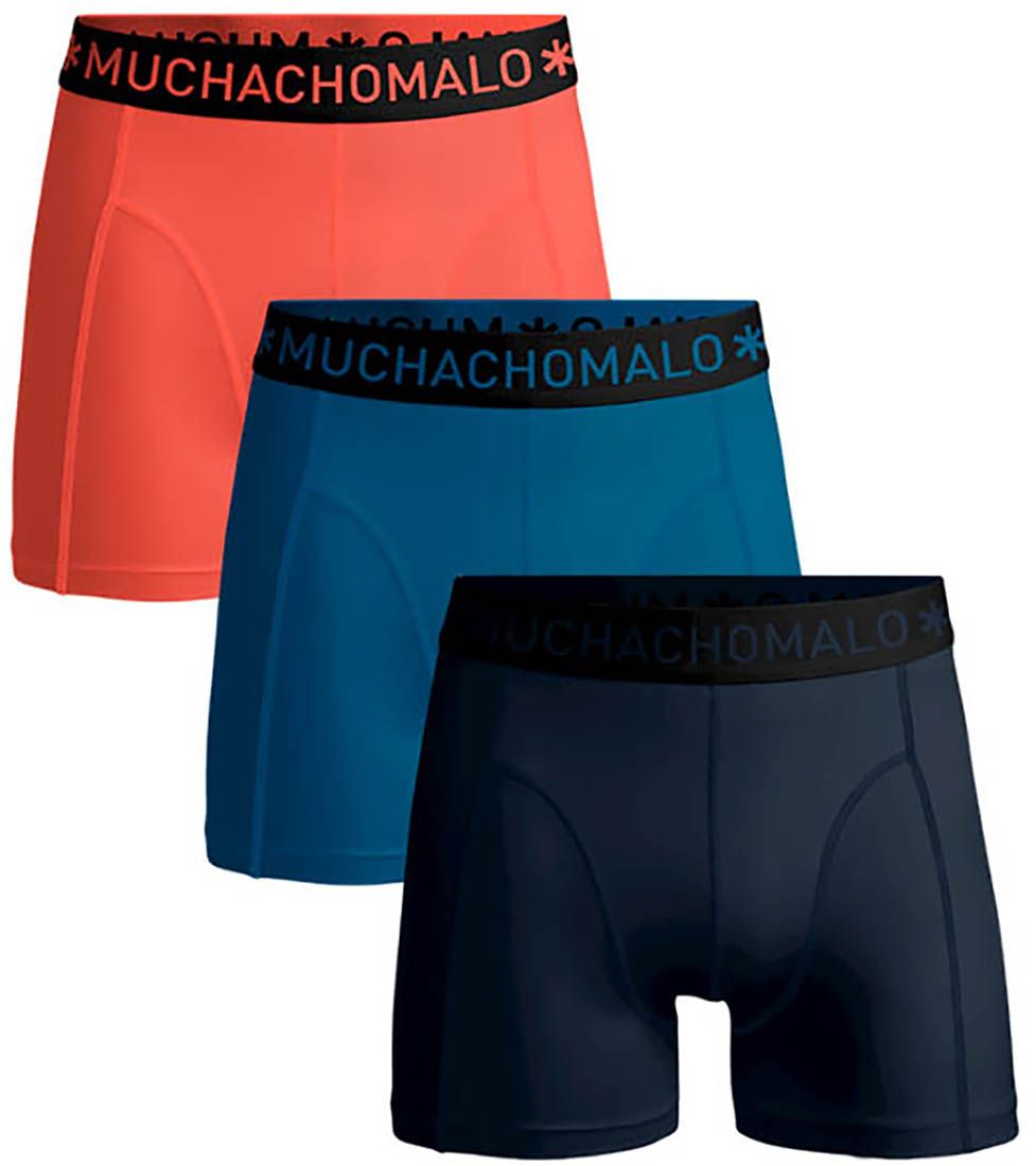 Muchachomalo Boxershorts 3-Pack 386 Blue Dark Blue Orange size M