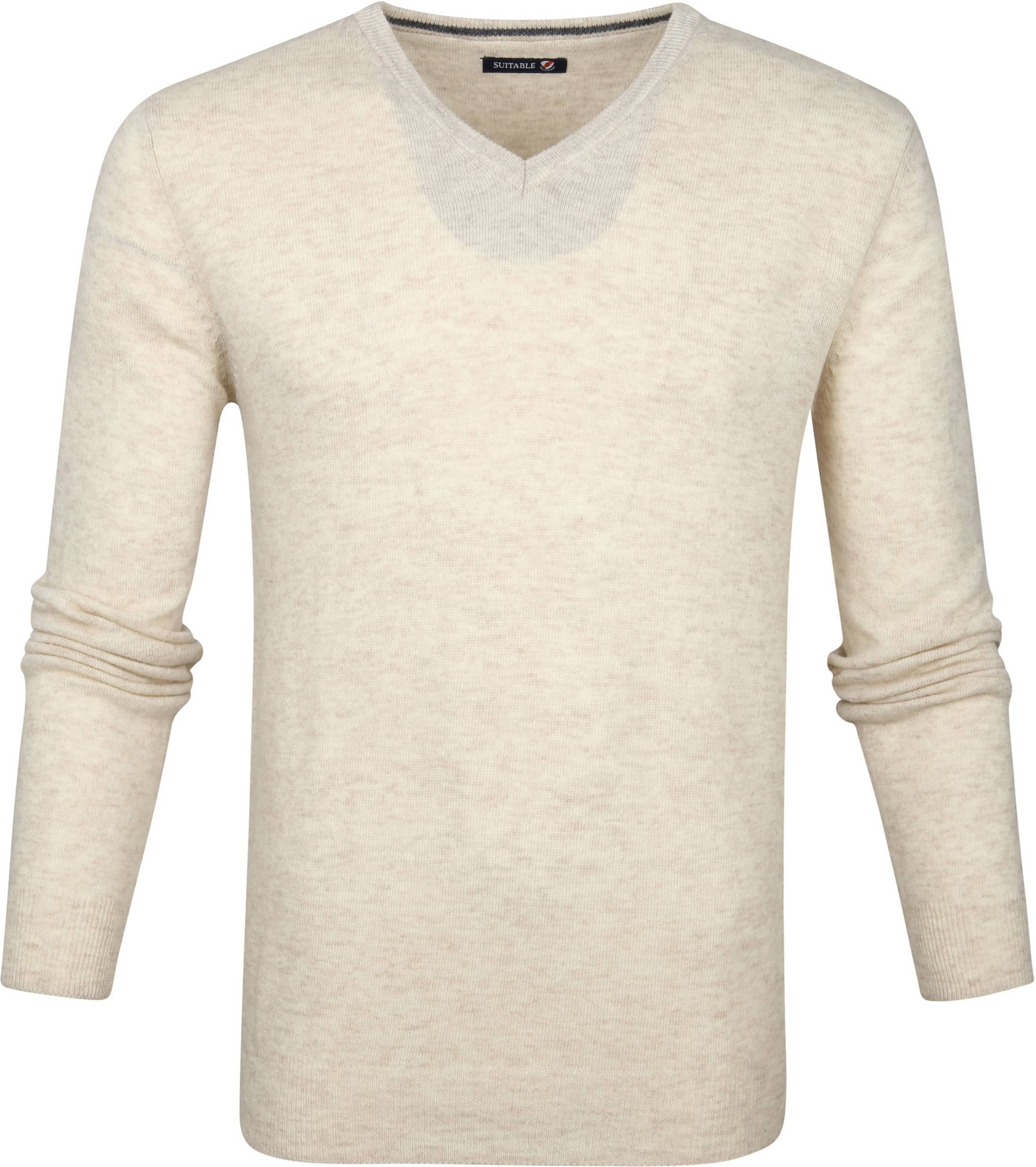 Suitable Lambswool Pullover V-Neck Beige size XL