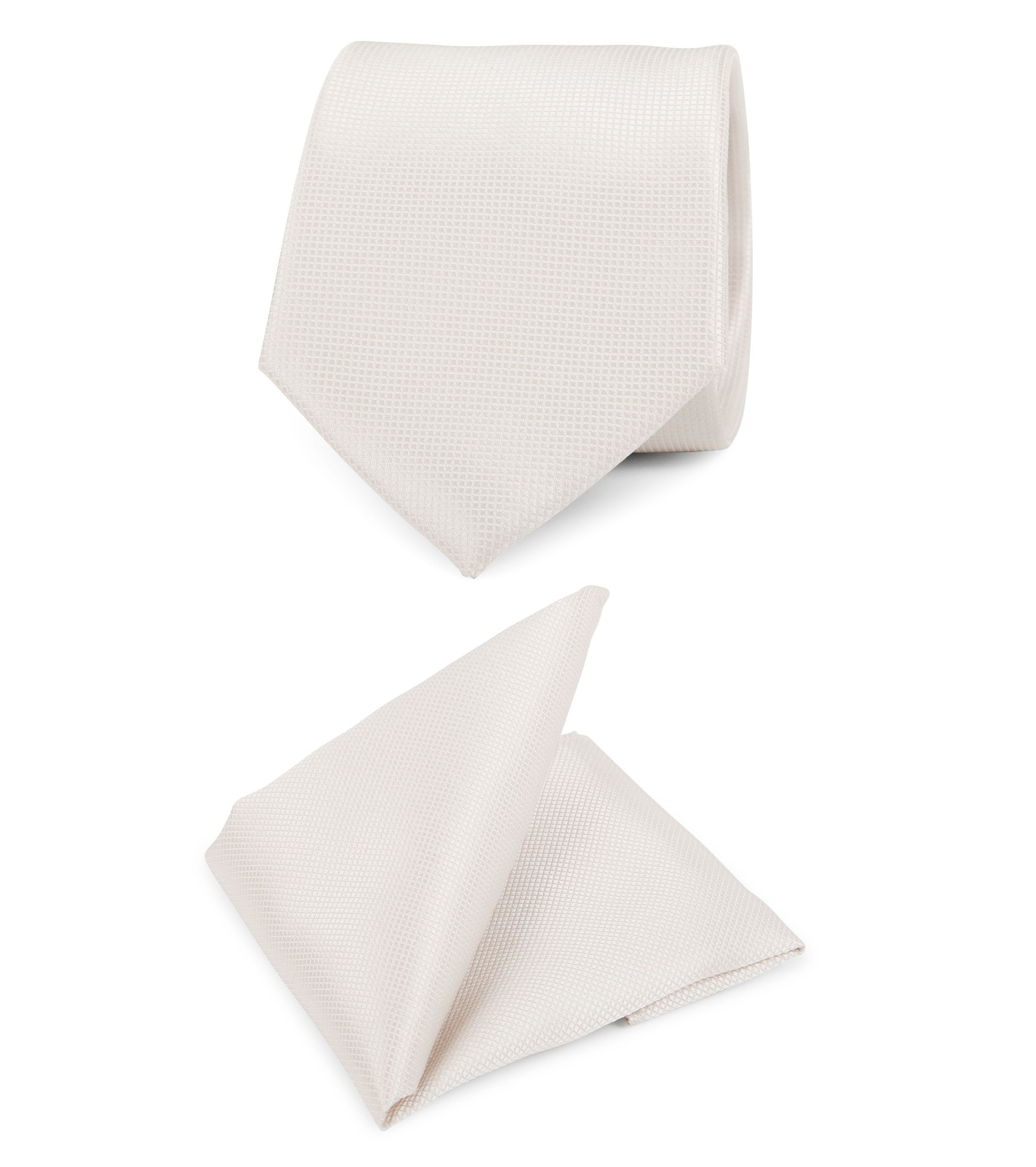Wedding Tie + Pocketsquare Off-white order online | 5102435SET09A D&P Carre | Suitable Lithuania