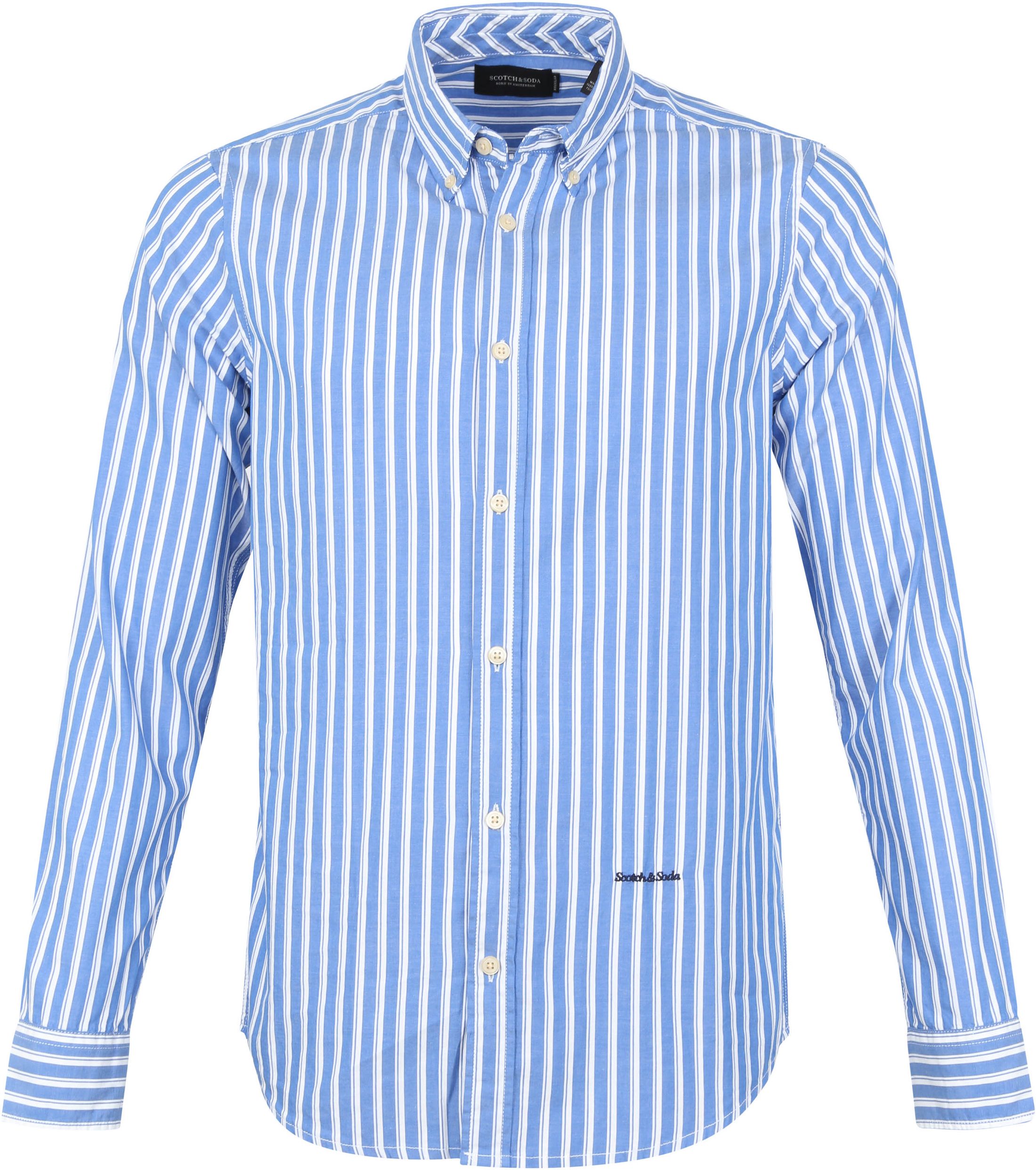 Scotch and Soda Shirt Oxford Striped Blue size M