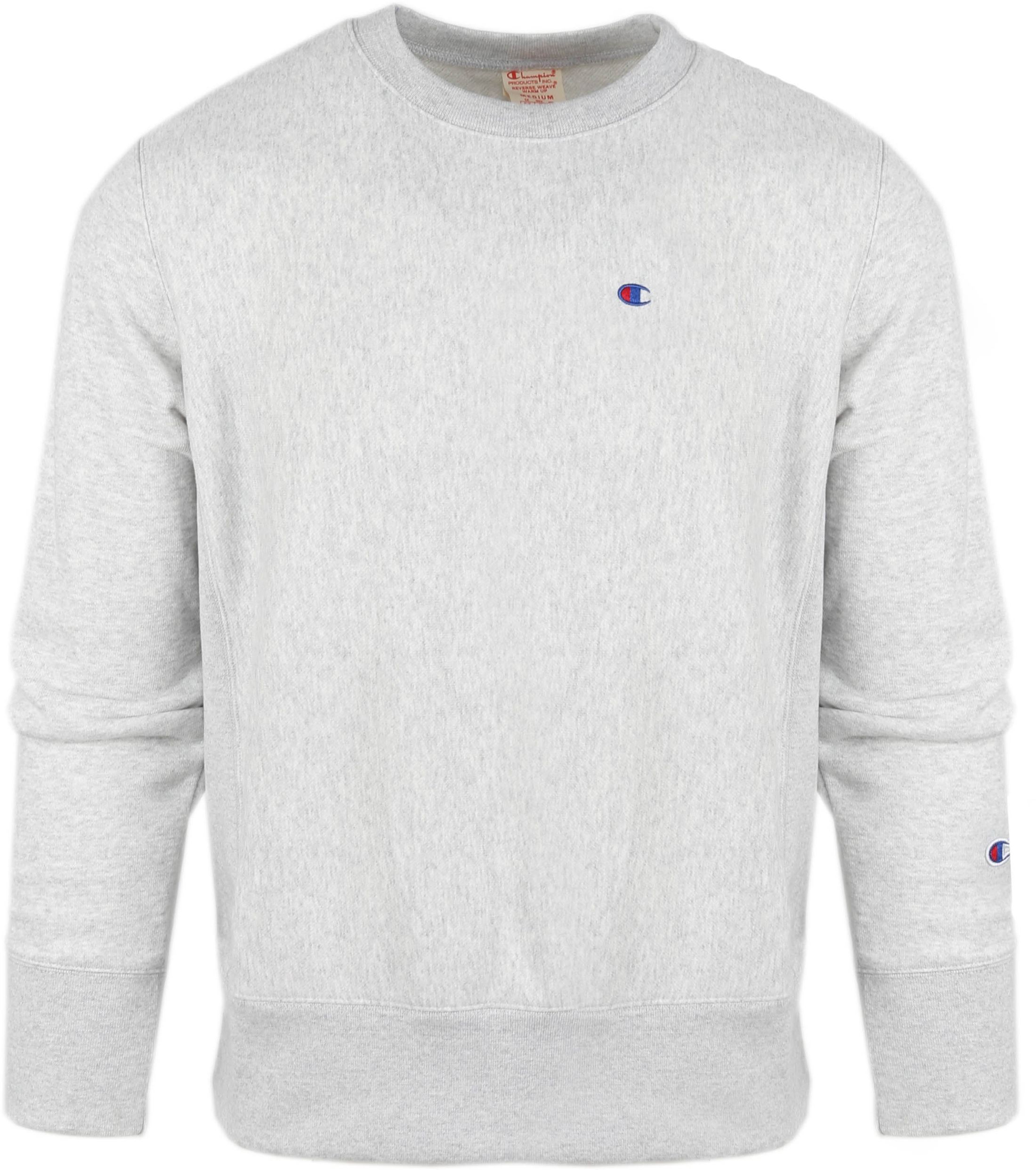 Champion Crewneck Sweater Light Gray Grey size L