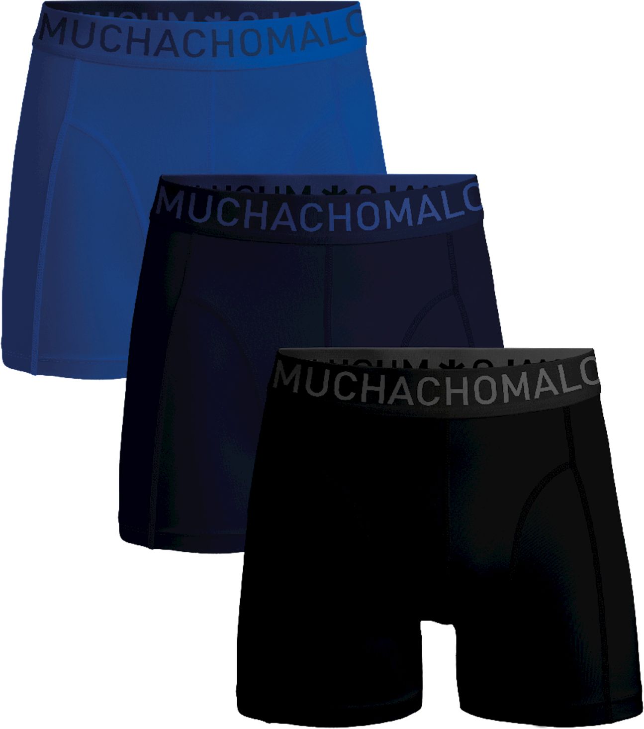 Muchachomalo Boxer Shorts Microfiber 3-Pack 15 MICROFIB1010-15-Black/Blue/Blue order online | Suitable