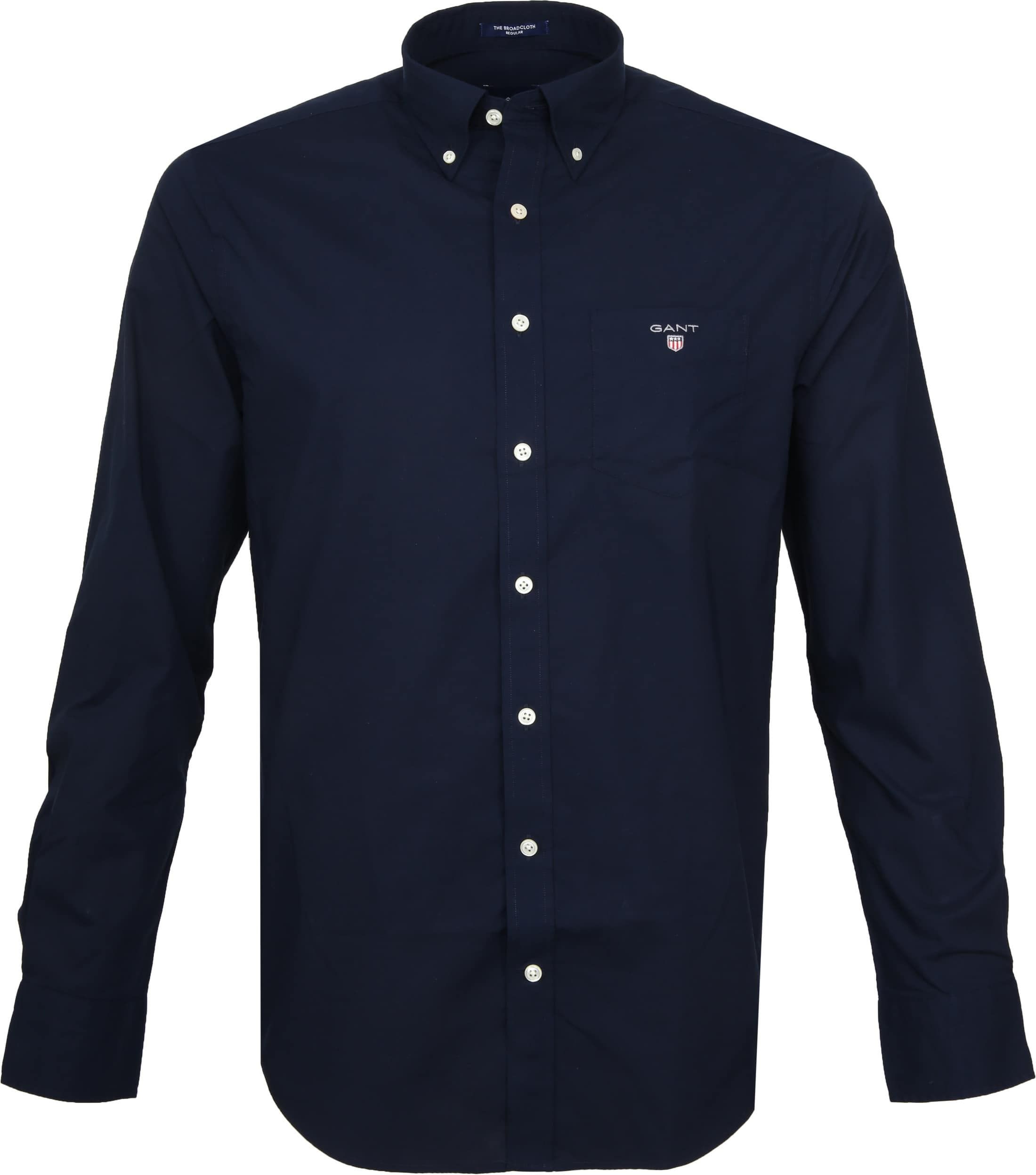 Gant Casual Shirt Broadcloth Marine Dark Blue Blue size L