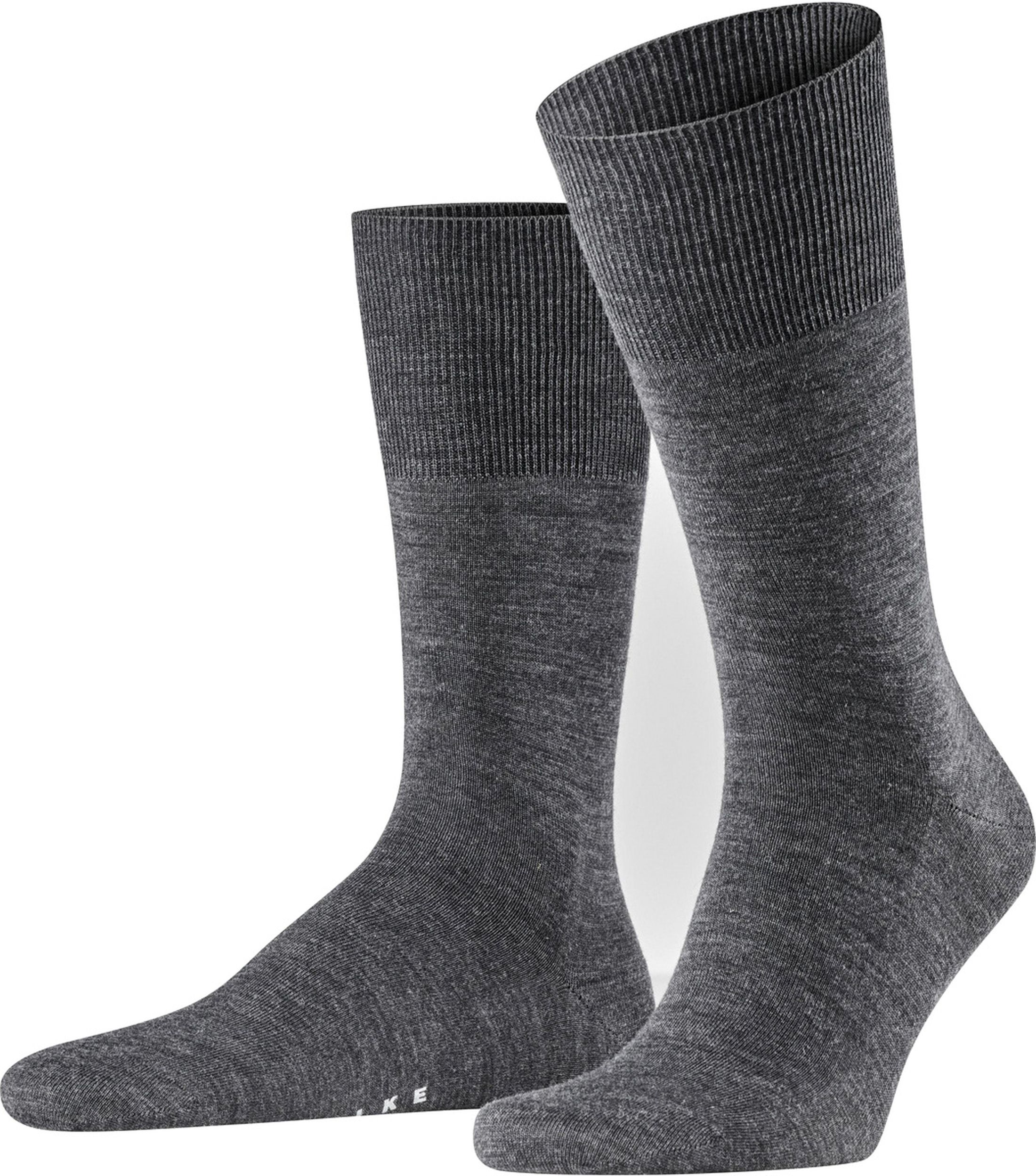 Falke Airport Socks Asphalt 3180 Dark Grey Grey size 41-42