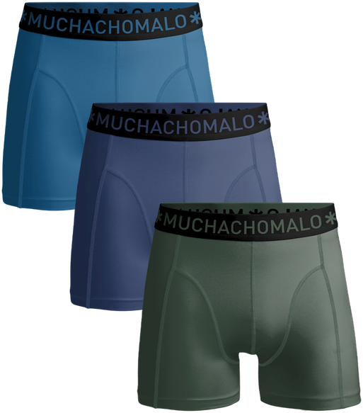 Muchachomalo Boxershorts 3-Pack Microfiber  Dark Blue Blue Green size L