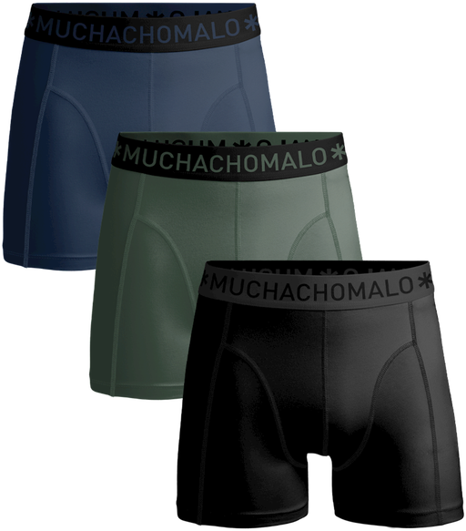 Muchachomalo Boxershorts 3-Pack Microfiber Dark Blue Blue Green Black size L