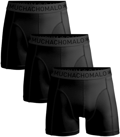 Muchachomalo Boxershorts 3-Pack Microfiber Black size L