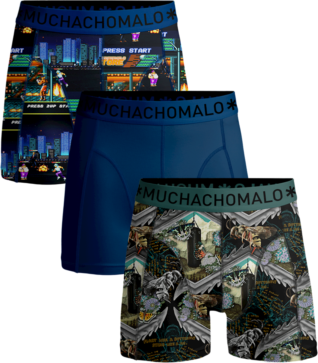 Muchachomalo Boxershorts 3-Pack Ali Experience Multicolour size L