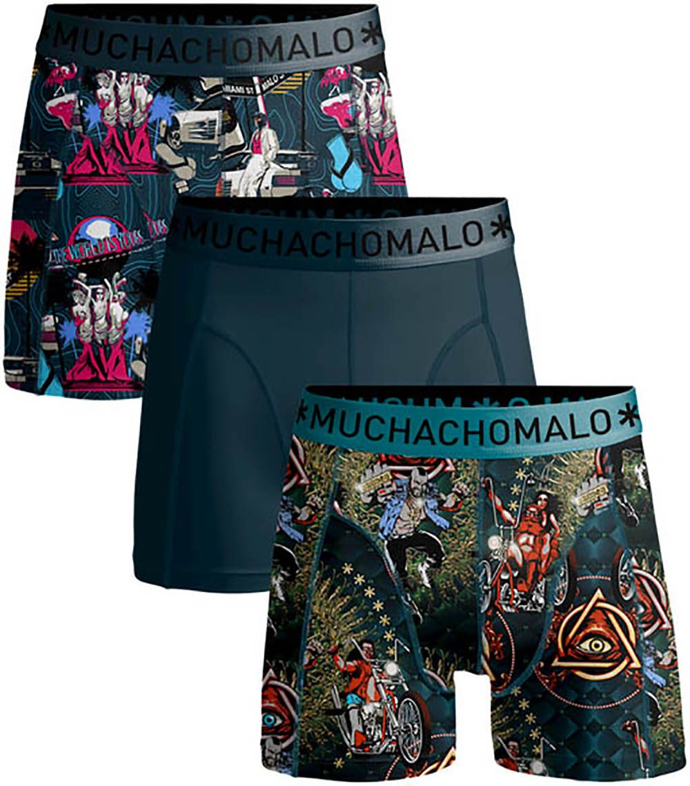 Muchachomalo Boxershorts Miami Vatos Ace 3-Pack Multicolour Blue size L