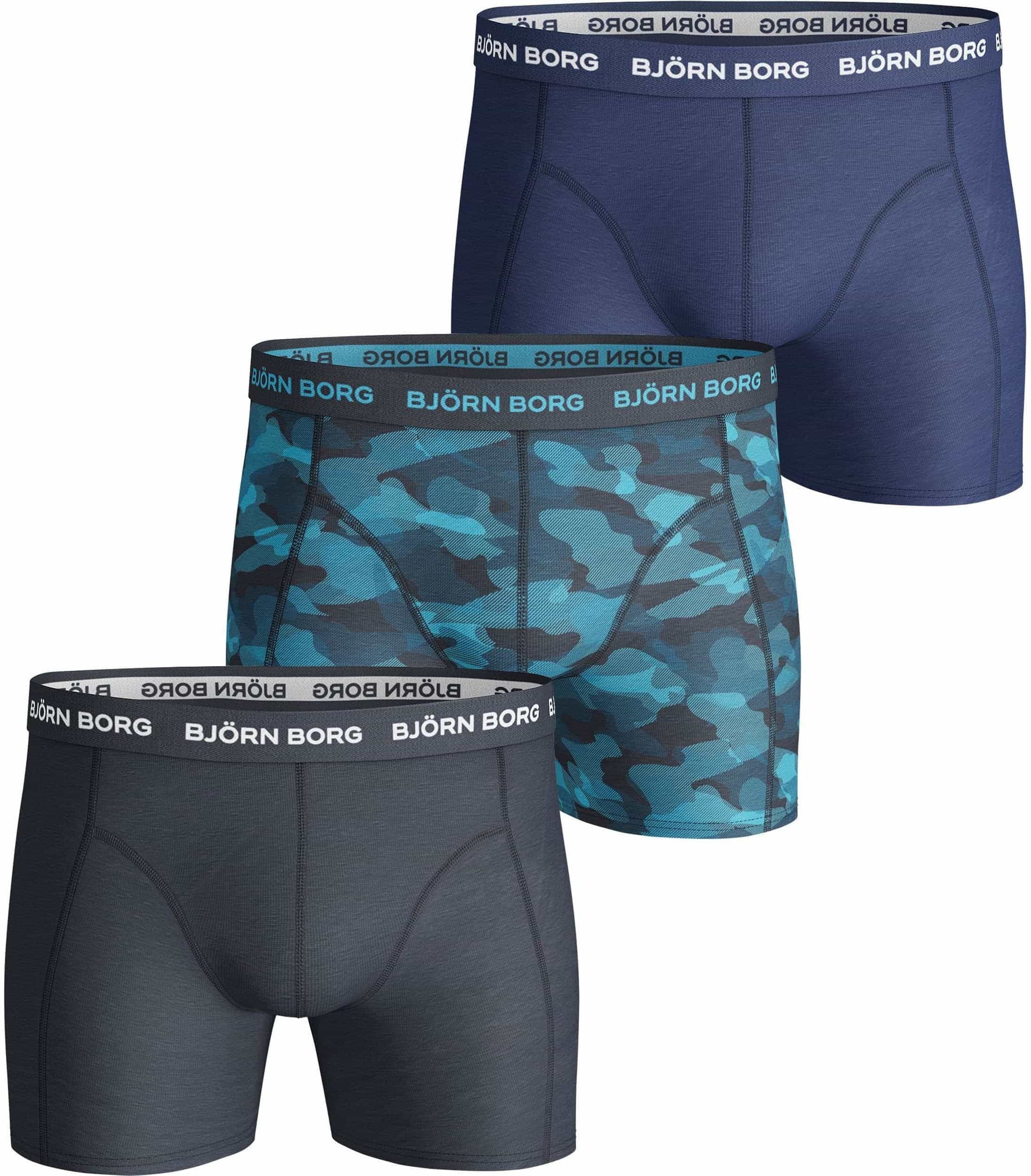 Bjorn Borg 3-Pack Boxer Shorts Navy Dark Blue Blue size XXL