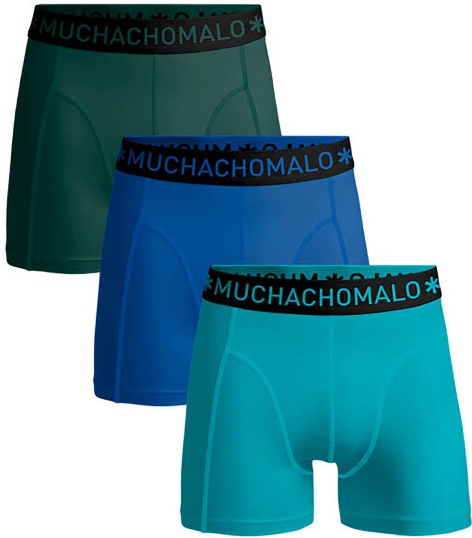 Muchachomalo Boxershorts 3-Pack 384 Green Blue Dark Blue size L
