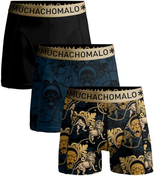 Muchachomalo Boxer Shorts 3-Pack Multicolour Black Blue size L