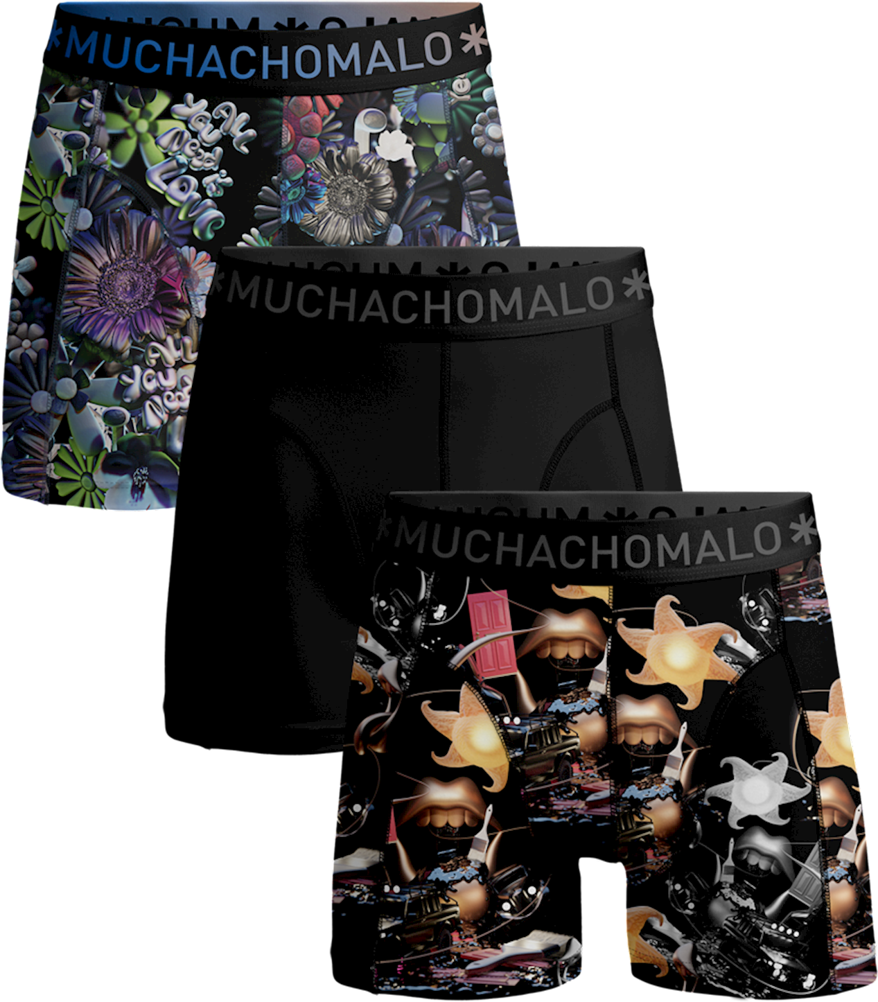 Muchachomalo Boxer-shorts Lot de 3 Stone Beetle Multicoloré taille L