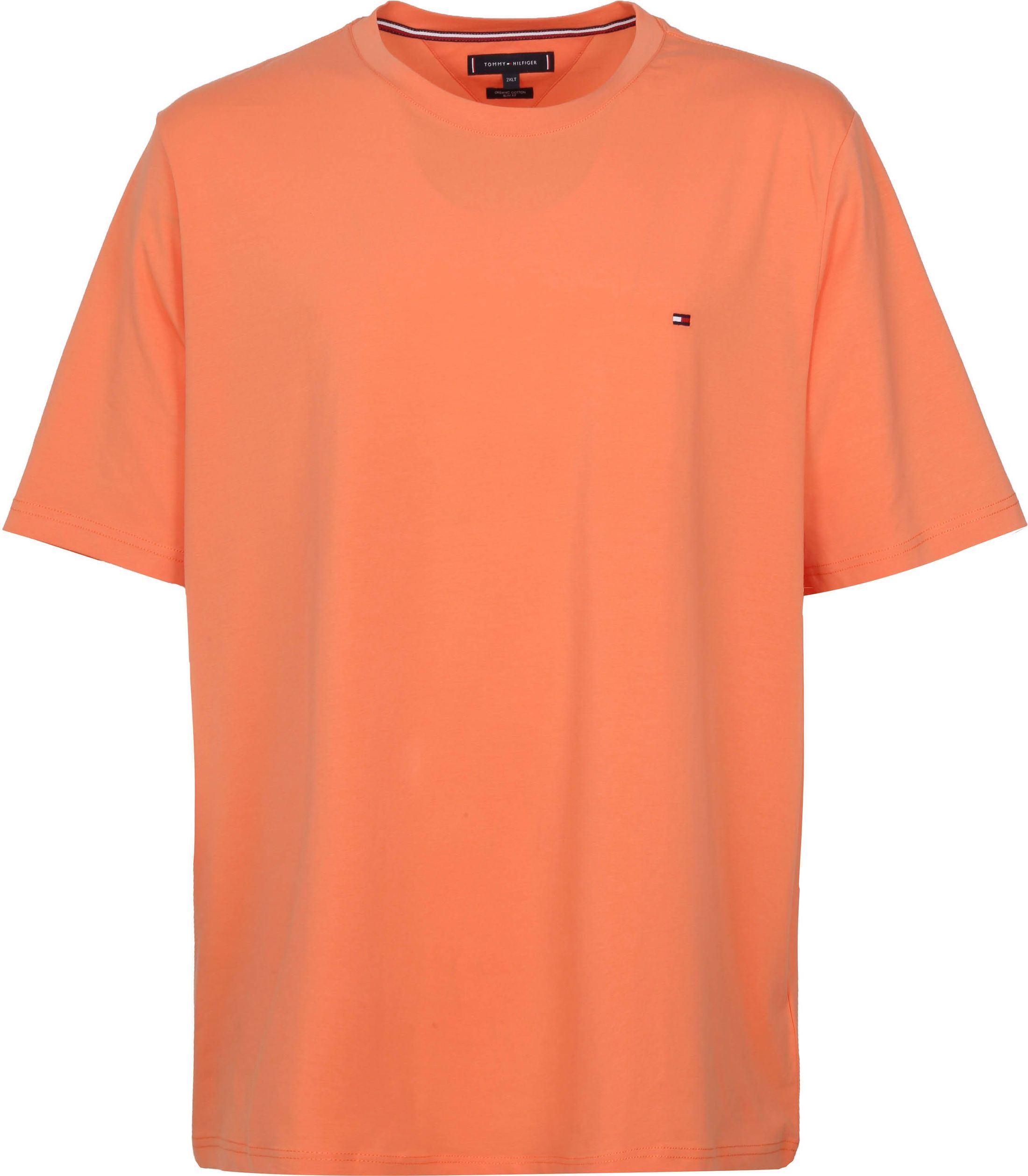Tommy Hilfiger Big and Tall T Shirt Stretch Orange size XXL