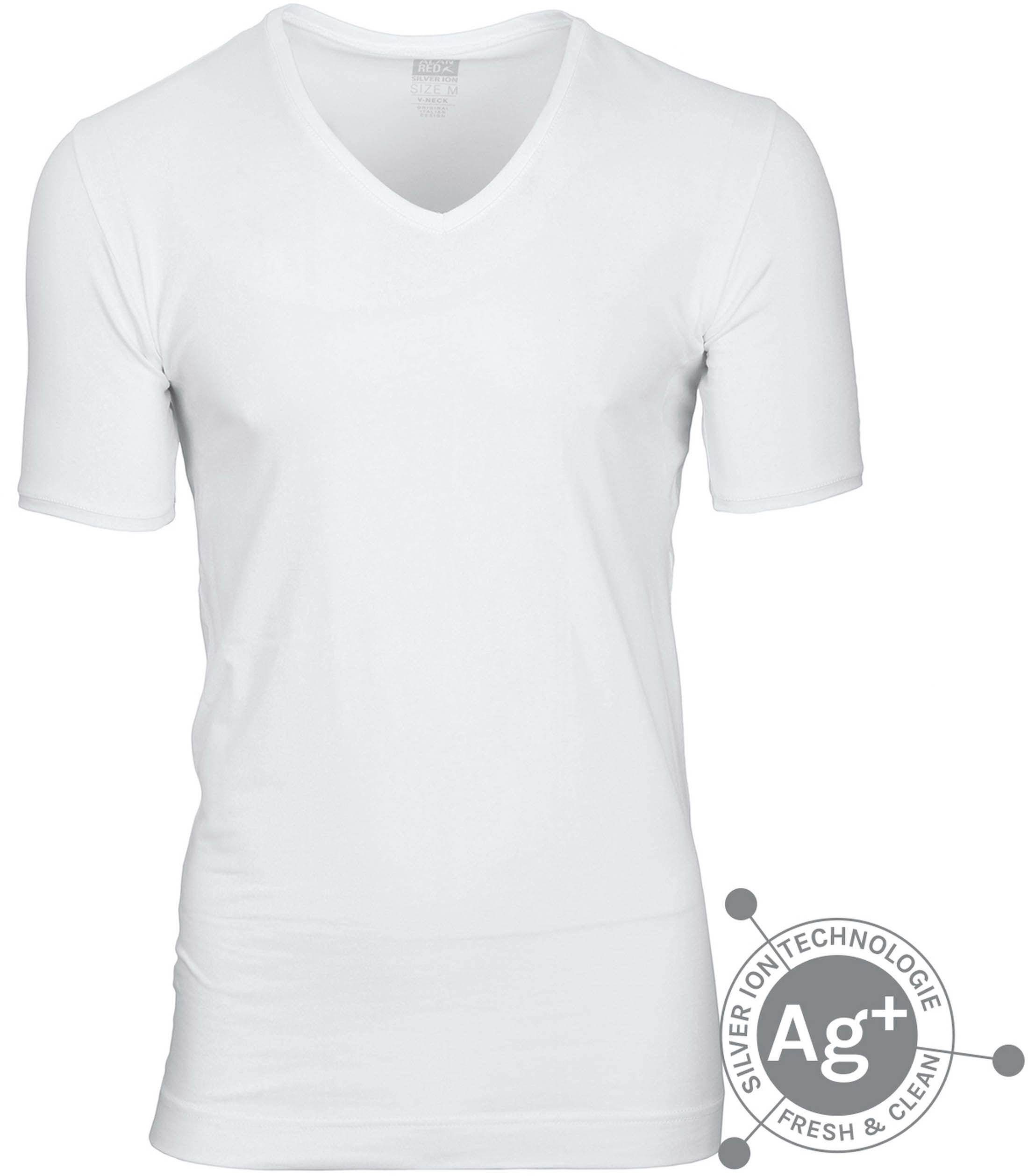 Alan Red T-shirt Oxford White size S