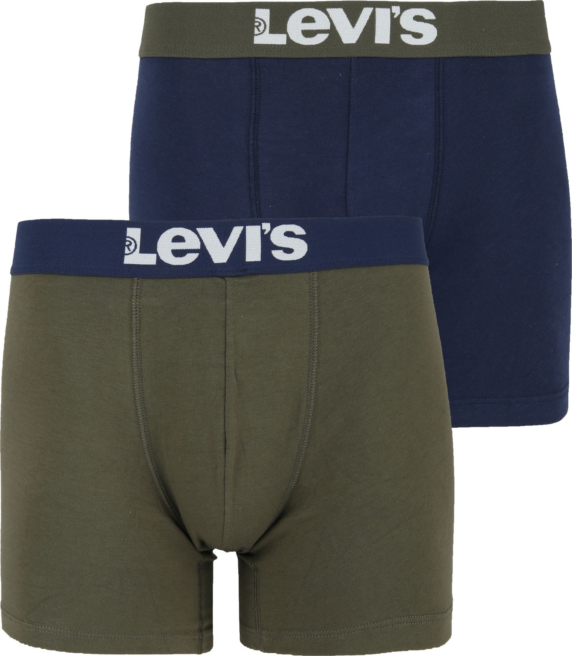 Levi's Boxershorts 2-Pack  Navy Khaki Dark Blue Blue size S