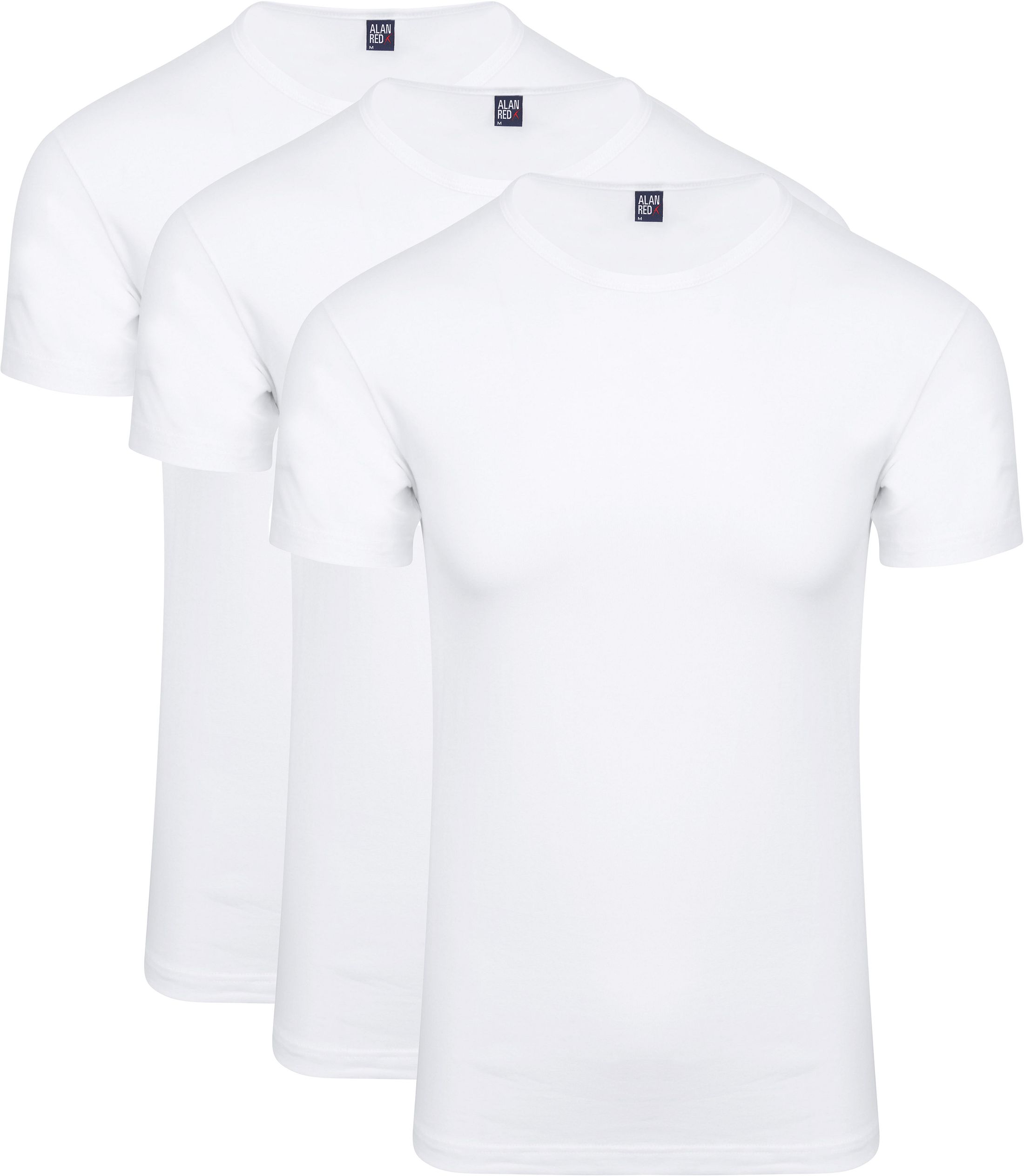 Alan Red Ottawa T-shirt Stretch Wit (3-Pack) 6680/3P/01 Ottawa T-Shirt White kopen | Suitable