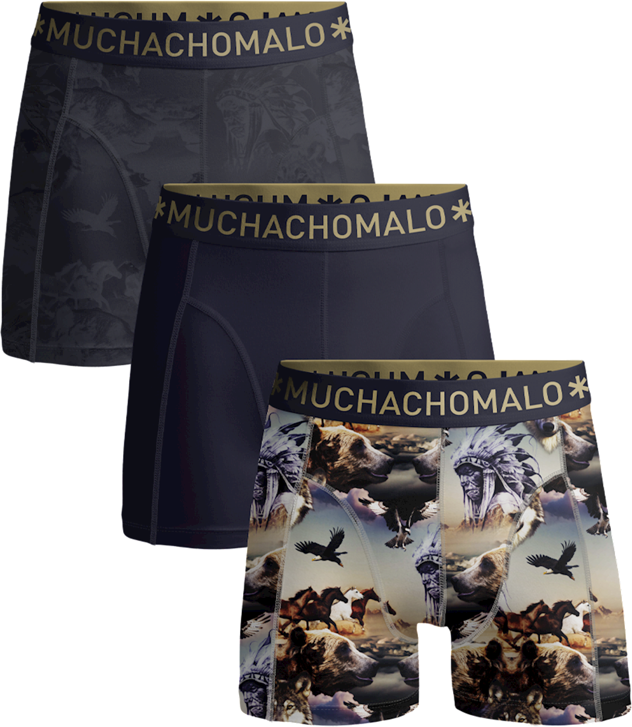 Muchachomalo Boxer-shorts Lot de 3 Bear Multicoloré taille L