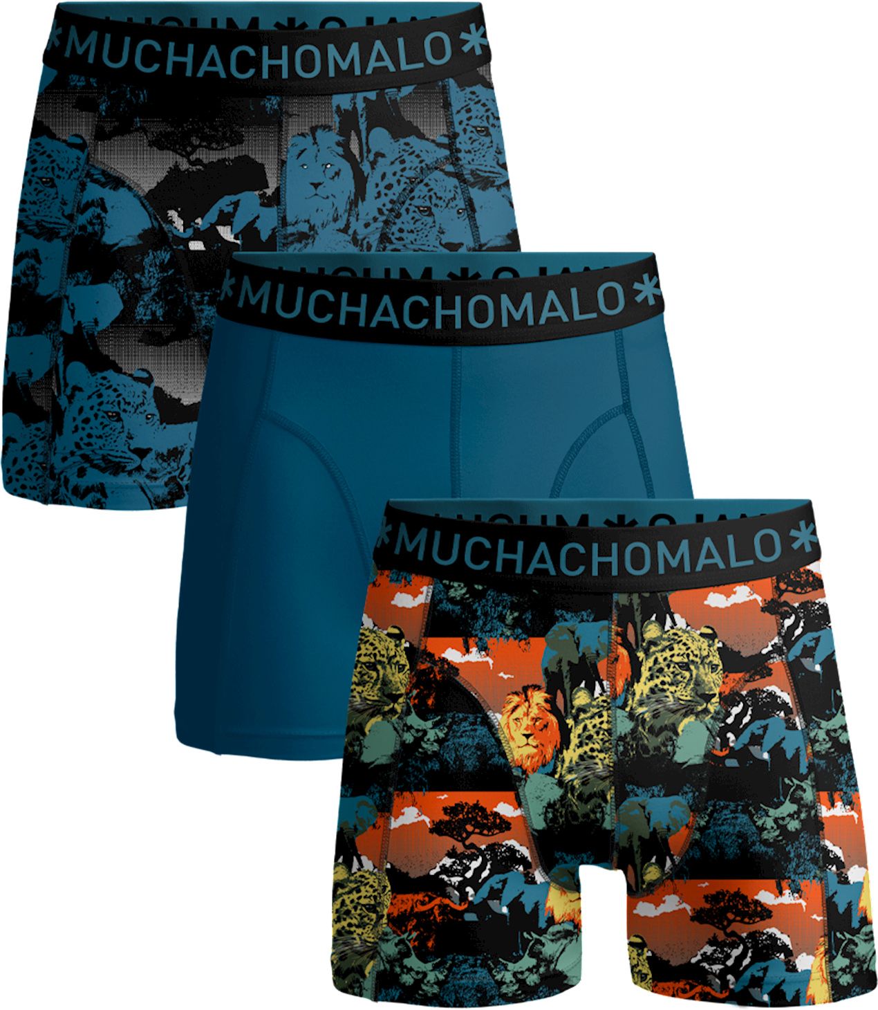 Muchachomalo Boxershorts 3-Pack Africa U-AFRICA1010-01-2555 kopen | Suitable