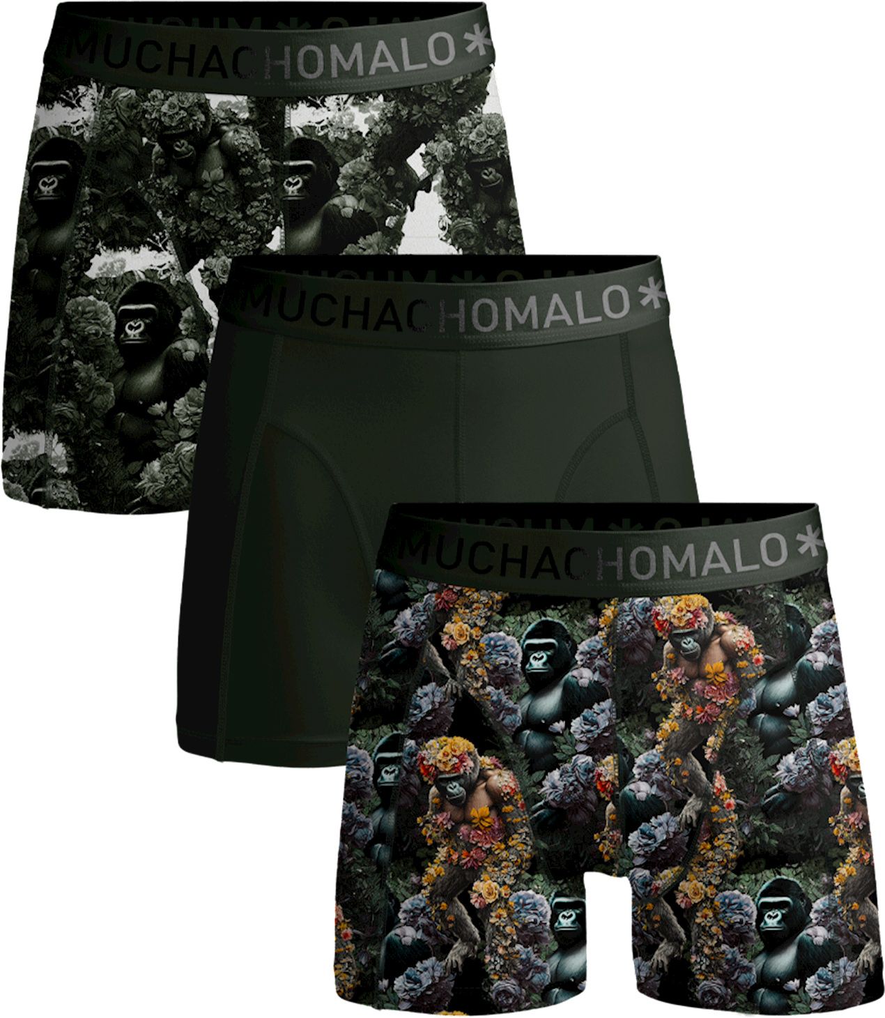 Muchachomalo Boxershorts 3-Pack Gorilla U-GORILLA1010-01-314 order online | Suitable